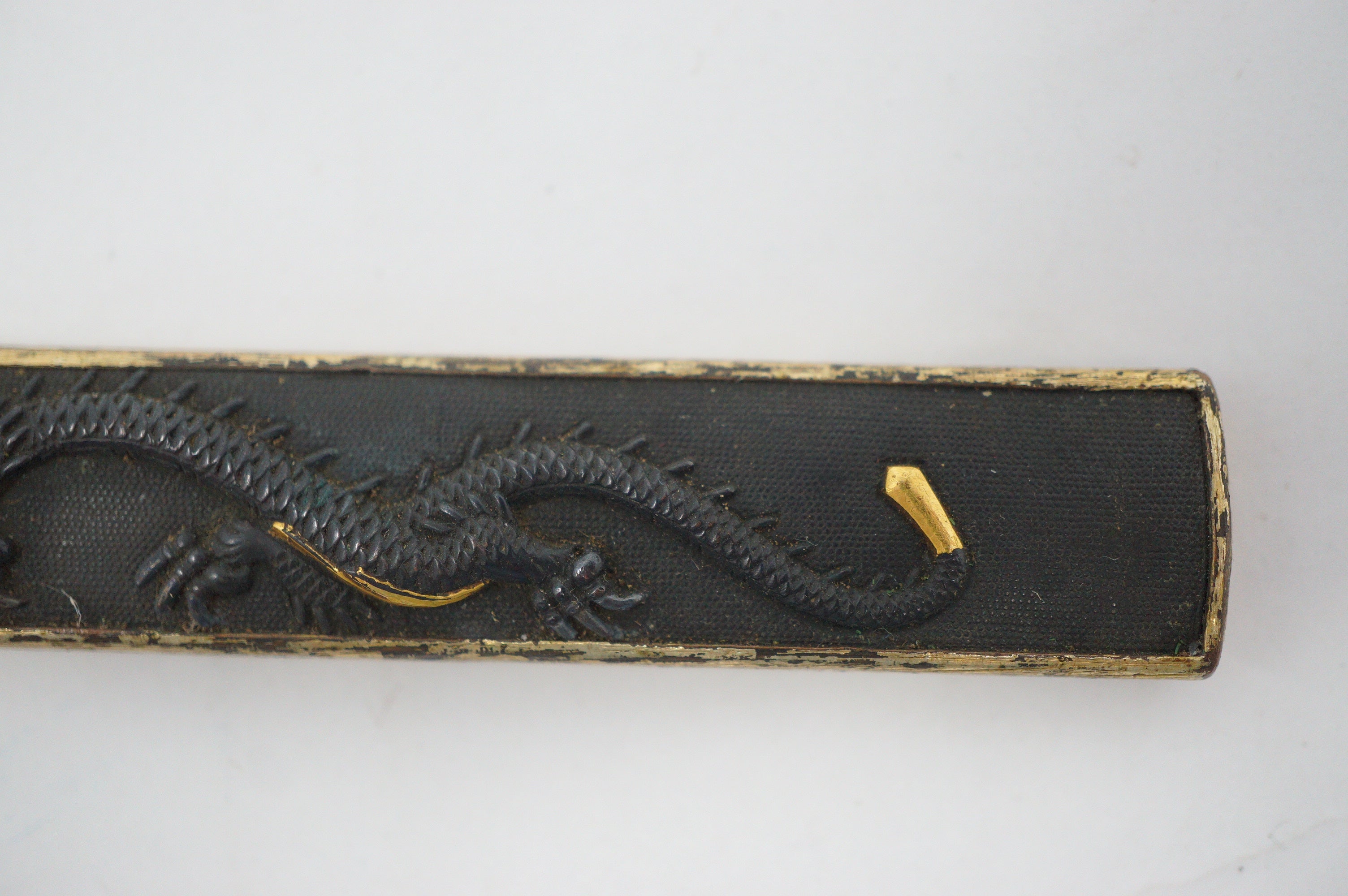 Japanese Kozuka Knife with signed Blade & Dragon Desing Antique Original Sword Parts 0921D2