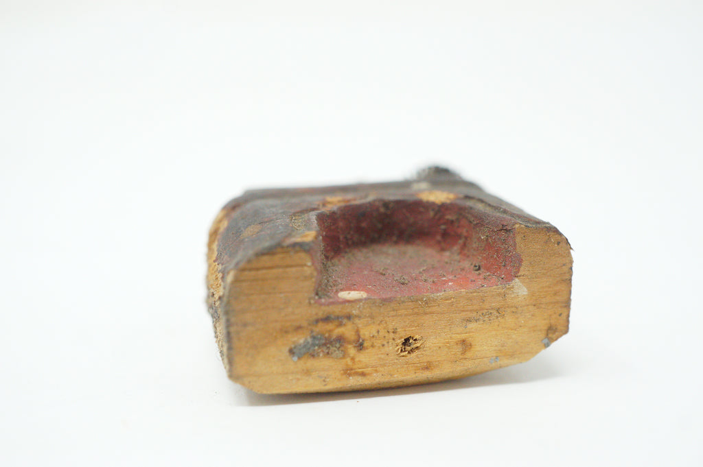 Japanese Buddhist Monk finely carved Antique Kobo Daishi in Mini Wooden House 1211F2