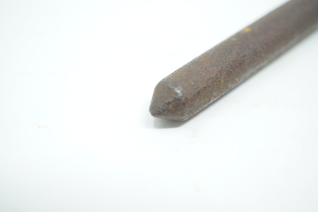 Japanese Jute Police Patrol Stick Edo Iron Original incl. Stand with Silver Inlays 0114G2