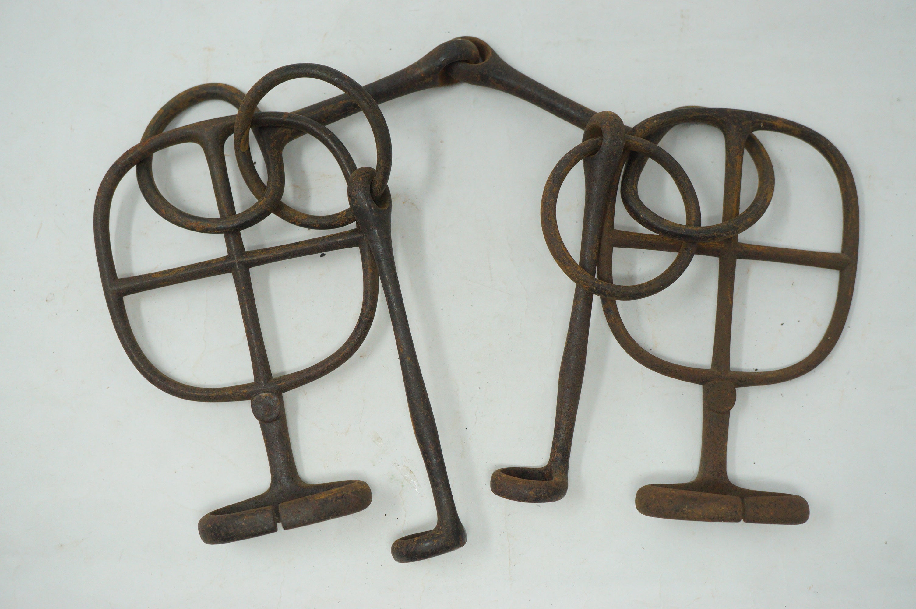Japanese Antique Horse Harness made of Iron Signed Antique Original from Japan 0627F2