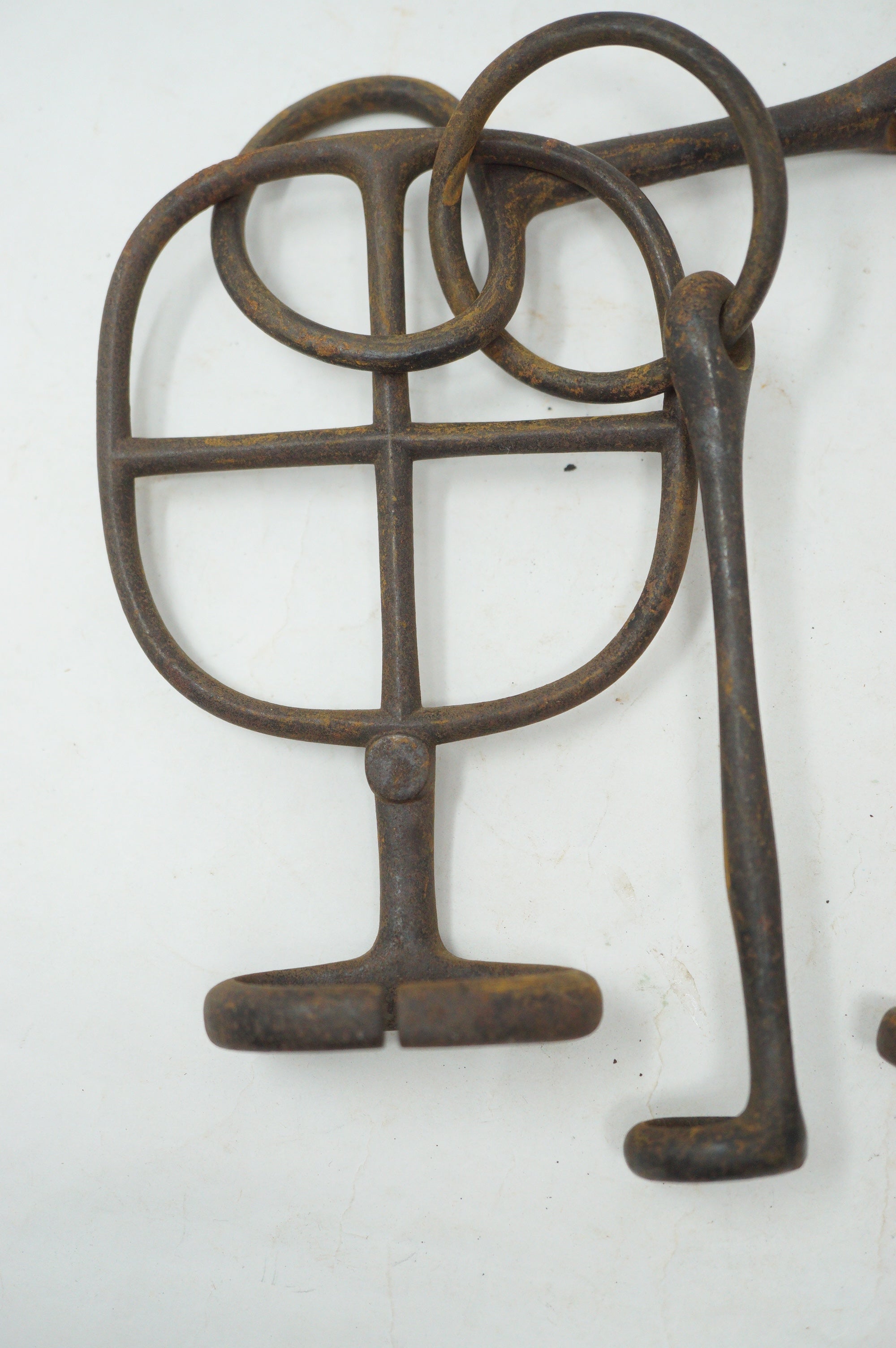 Japanese Antique Horse Harness made of Iron Signed Antique Original from Japan 0627F2
