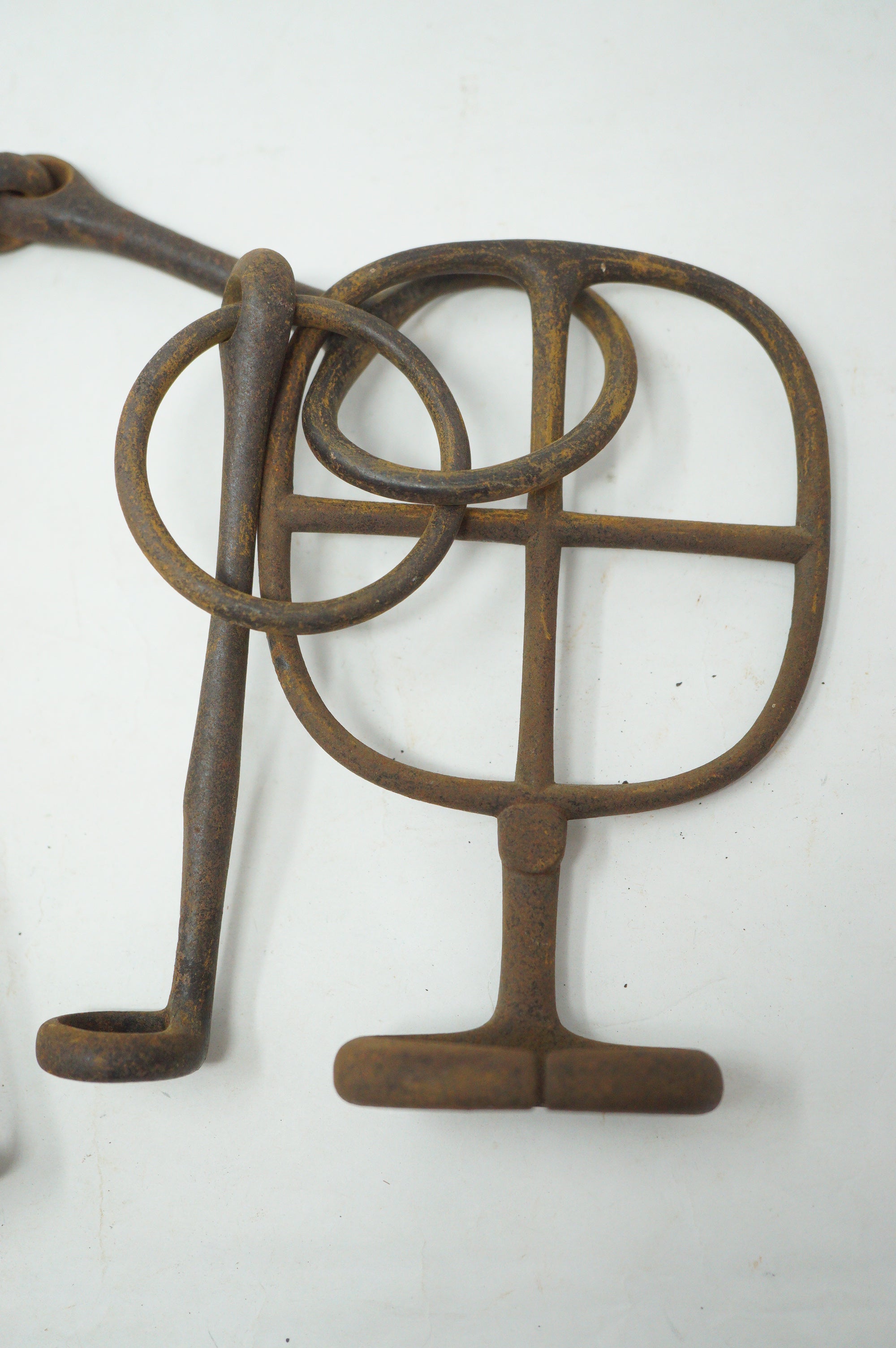 Japanese Antique Horse Harness made of Iron Signed Antique Original from Japan 0627F2