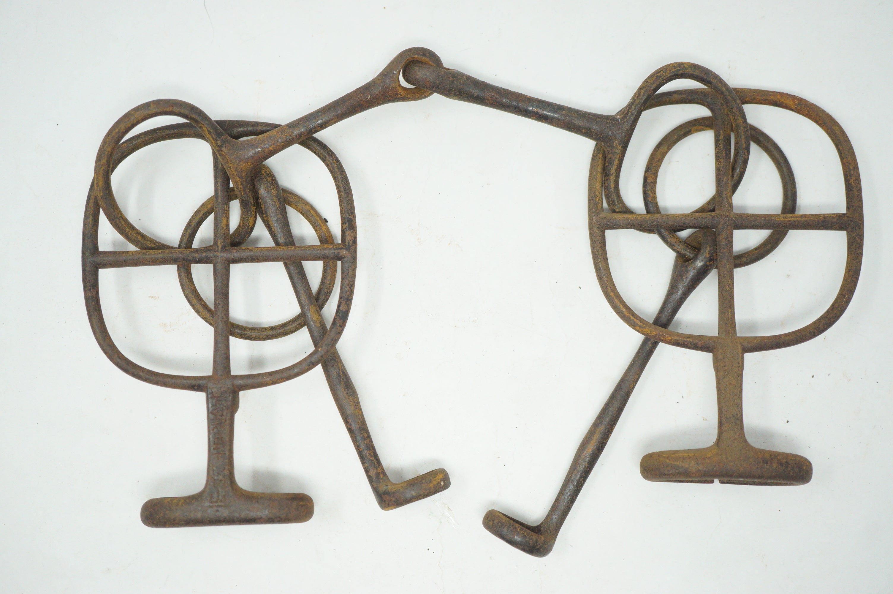Japanese Antique Horse Harness made of Iron Signed Antique Original from Japan 0627F2