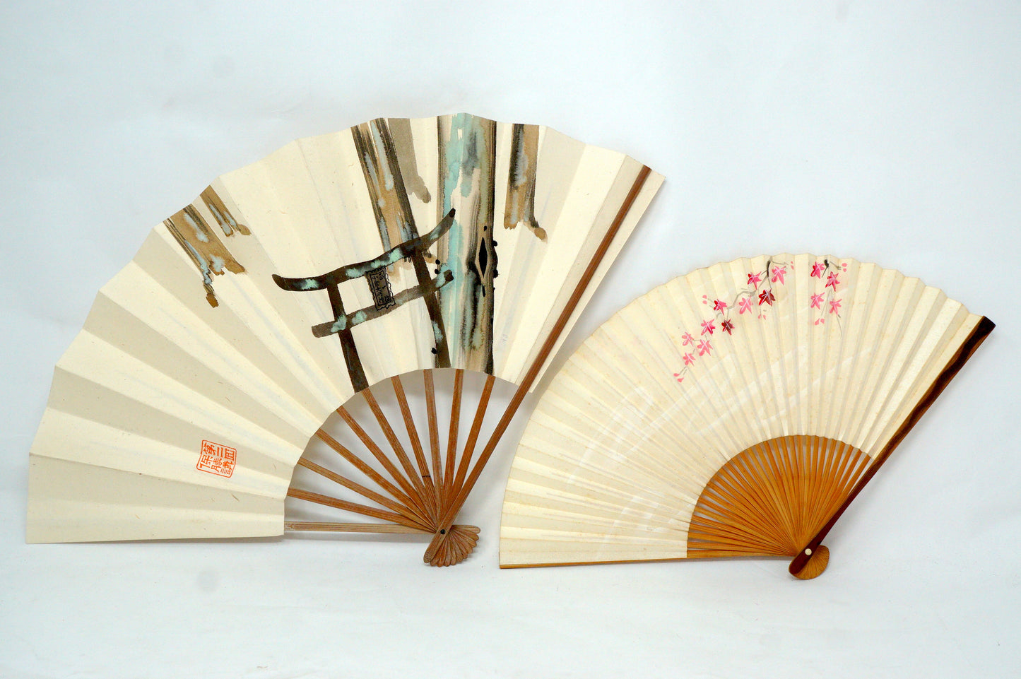 Japanische Sensu Faltfächer-Kollektion x10 Vintage Original 扇子 aus Japan 1127D2