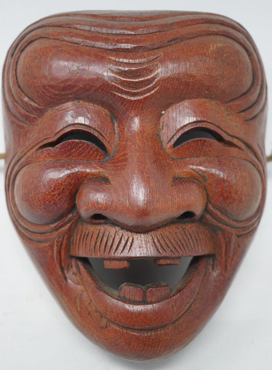Japanese Vintage Noh-Theater Mask Laughing Man 0619D2