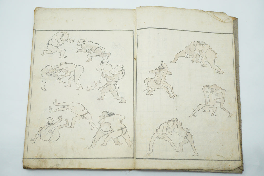 Antique Japanese Booklet -Abbreviated Drawing Styles- by Kuwagata Keisai Edo Original 1127E2
