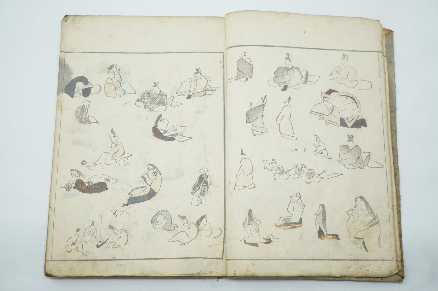 Antique Japanese Booklet -Abbreviated Drawing Styles- by Kuwagata Keisai Edo Original 1127E2