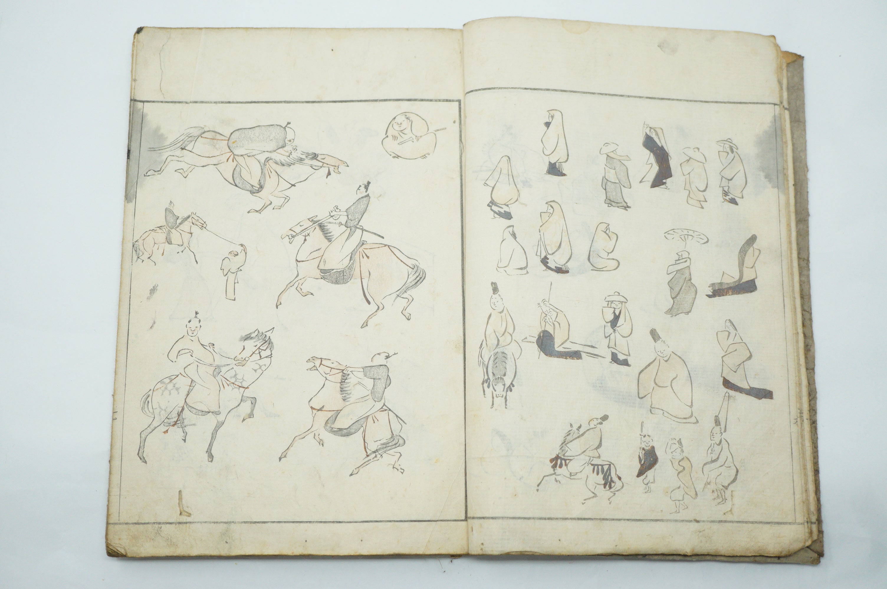 Antique Japanese Booklet -Abbreviated Drawing Styles- by Kuwagata Keisai Edo Original 1127E2