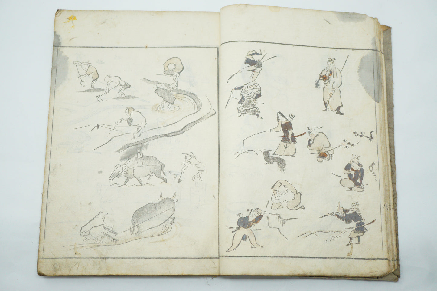 Antique Japanese Booklet -Abbreviated Drawing Styles- by Kuwagata Keisai Edo Original 1127E2