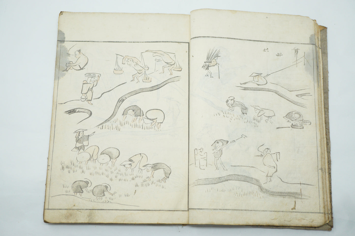 Antique Japanese Booklet -Abbreviated Drawing Styles- by Kuwagata Keisai Edo Original 1127E2