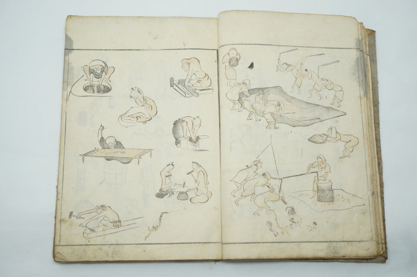 Antique Japanese Booklet -Abbreviated Drawing Styles- by Kuwagata Keisai Edo Original 1127E2