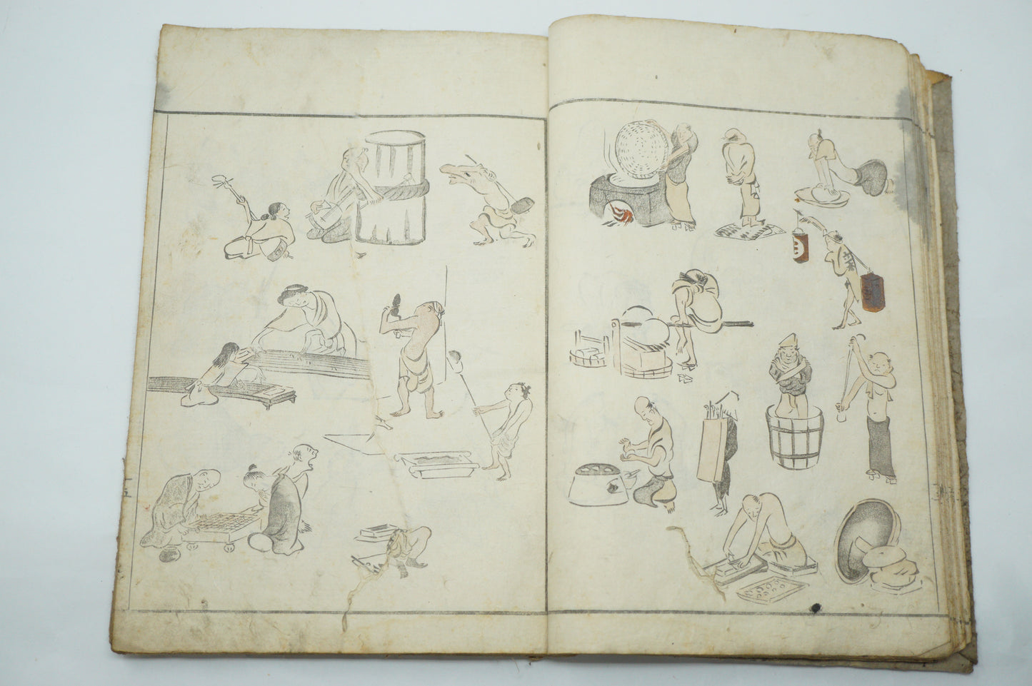 Antique Japanese Booklet -Abbreviated Drawing Styles- by Kuwagata Keisai Edo Original 1127E2