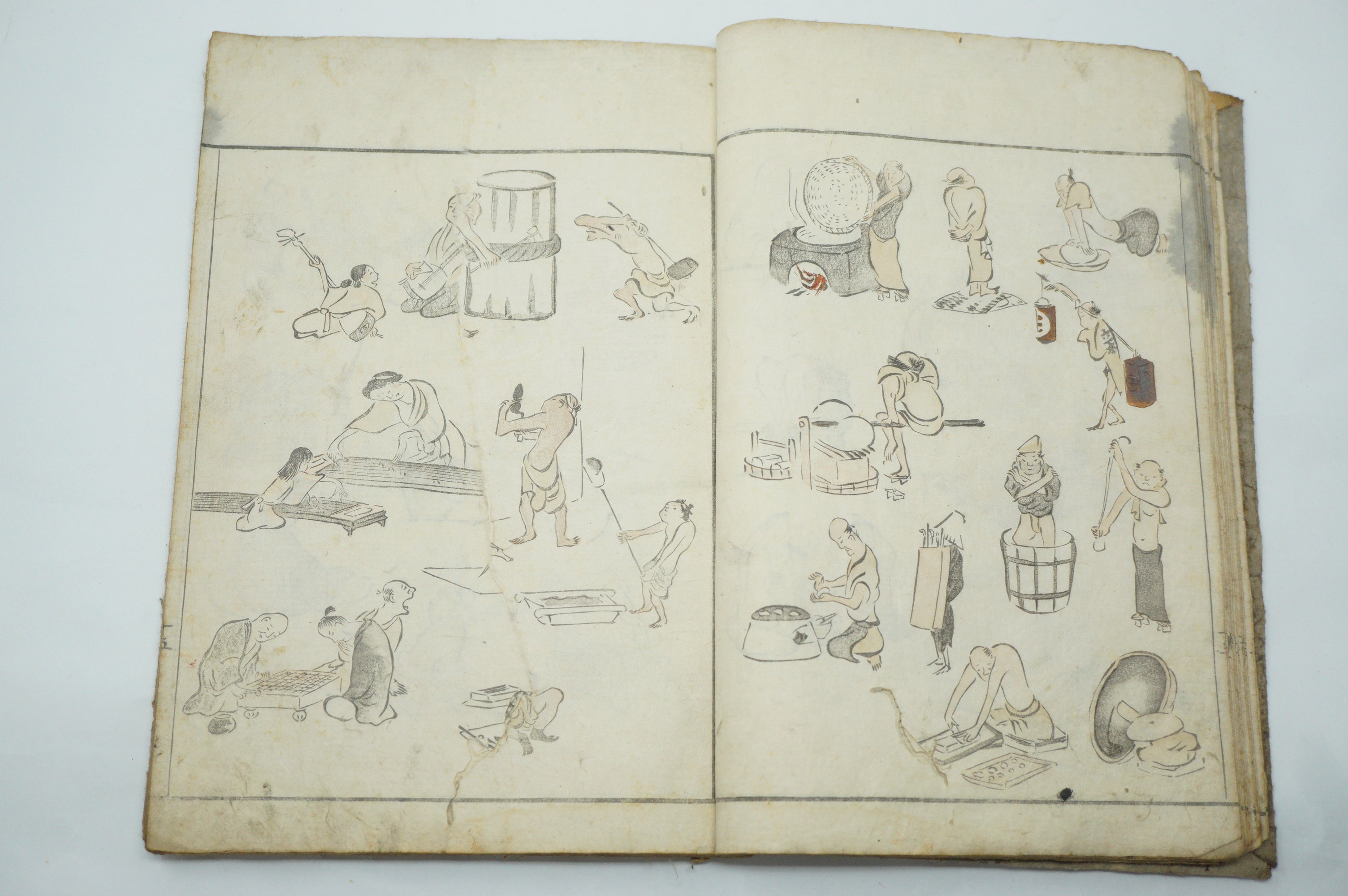 Antique Japanese Booklet -Abbreviated Drawing Styles- by Kuwagata Keisai Edo Original 1127E2