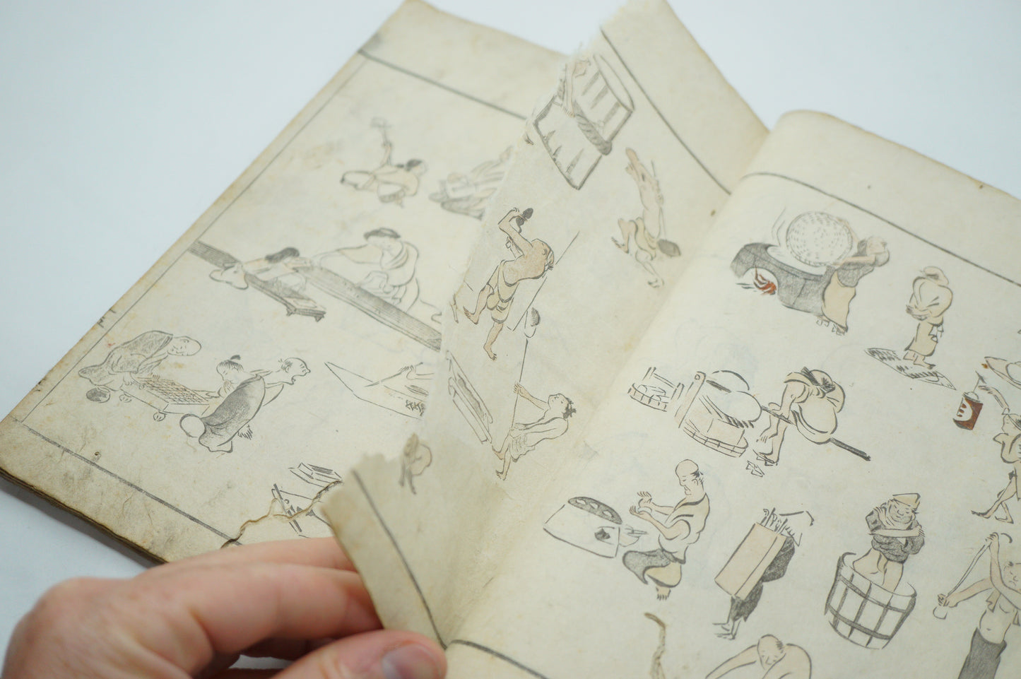 Antique Japanese Booklet -Abbreviated Drawing Styles- by Kuwagata Keisai Edo Original 1127E2