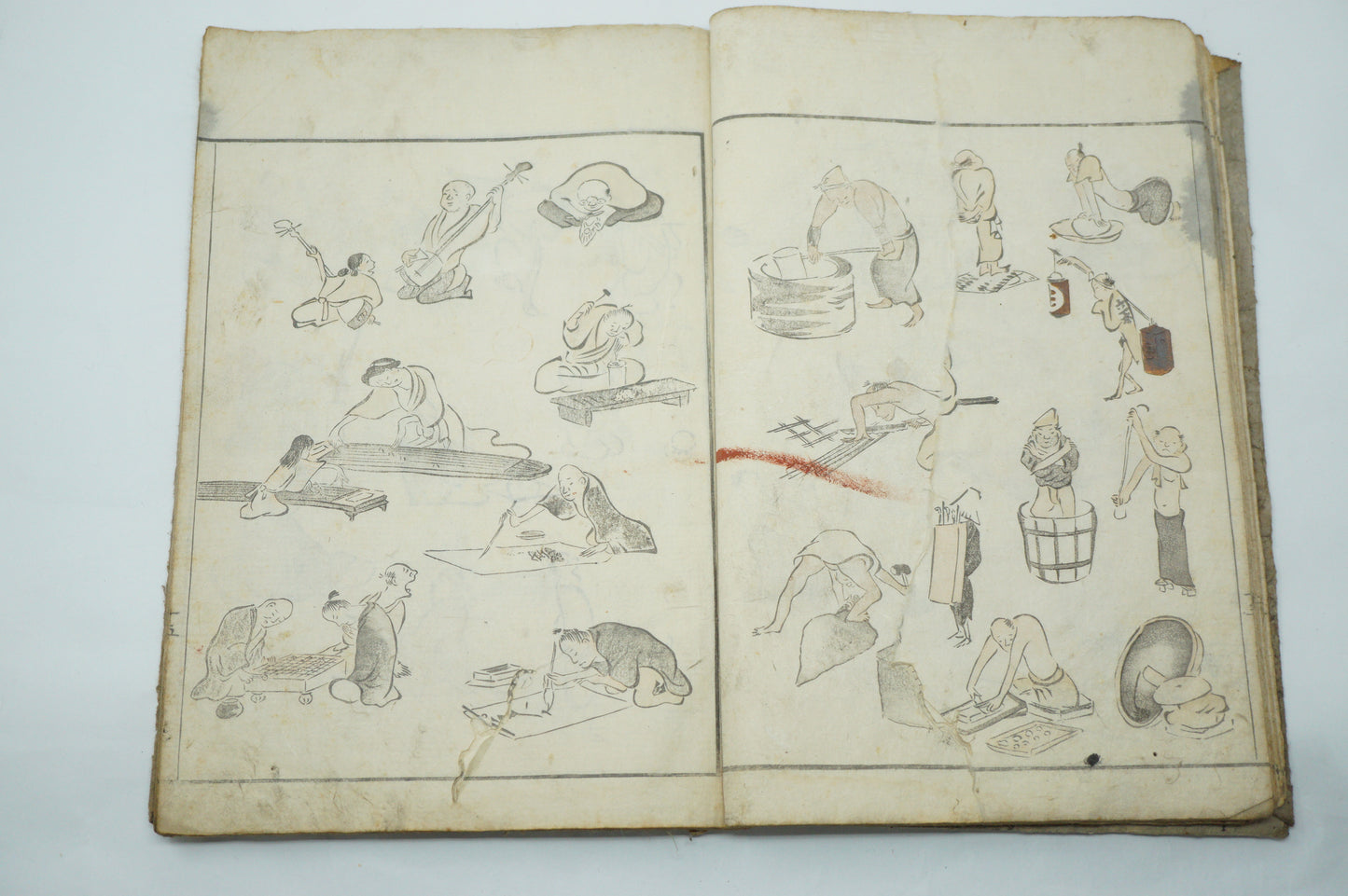 Antique Japanese Booklet -Abbreviated Drawing Styles- by Kuwagata Keisai Edo Original 1127E2