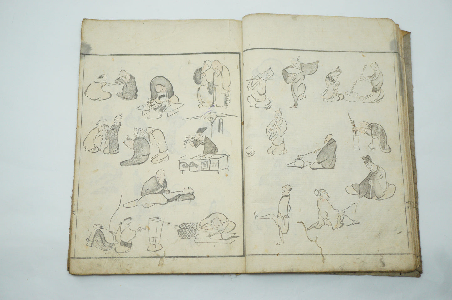 Antique Japanese Booklet -Abbreviated Drawing Styles- by Kuwagata Keisai Edo Original 1127E2