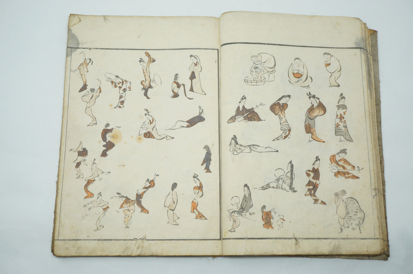 Antique Japanese Booklet -Abbreviated Drawing Styles- by Kuwagata Keisai Edo Original 1127E2