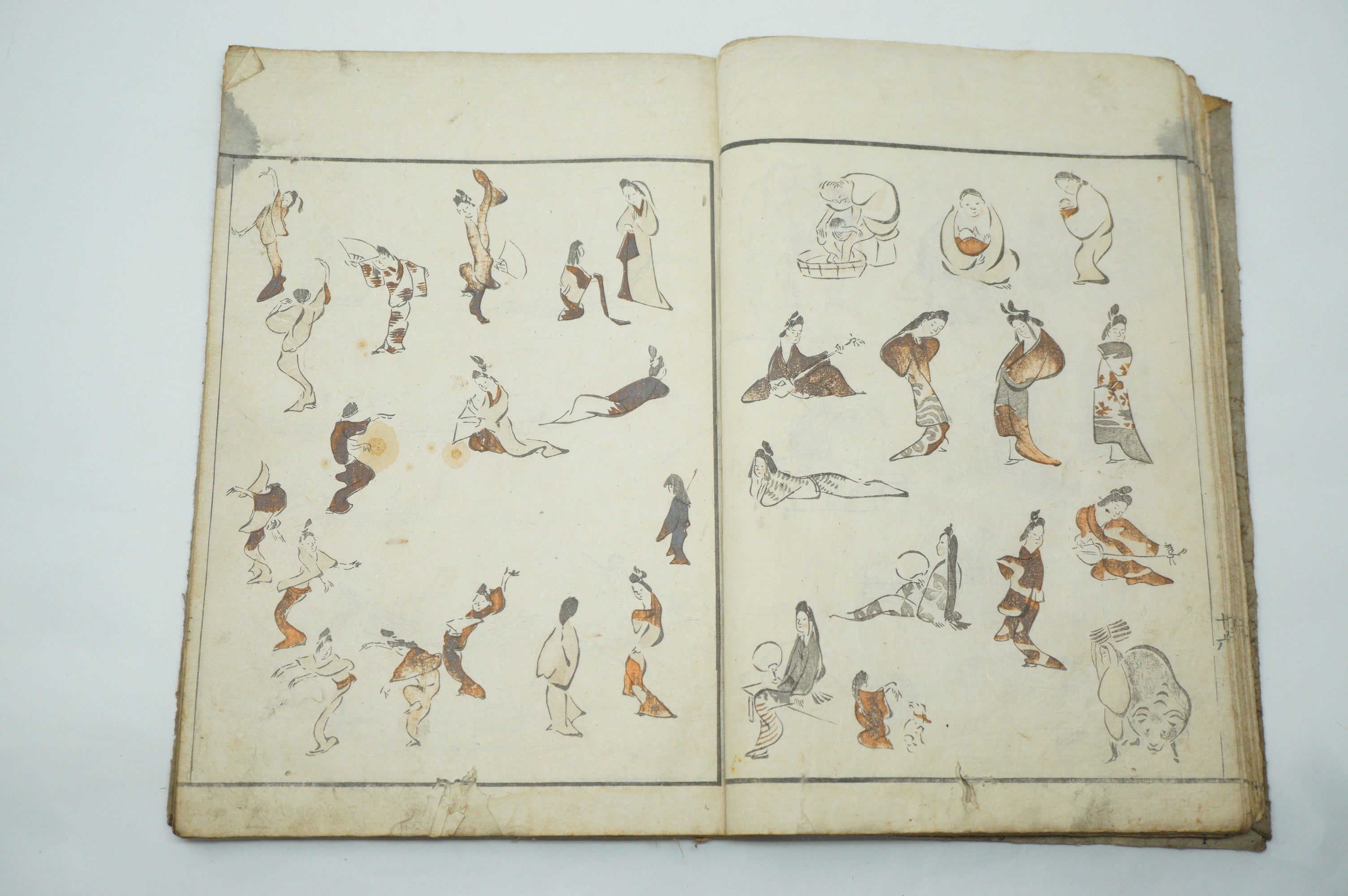 Antique Japanese Booklet -Abbreviated Drawing Styles- by Kuwagata Keisai Edo Original 1127E2