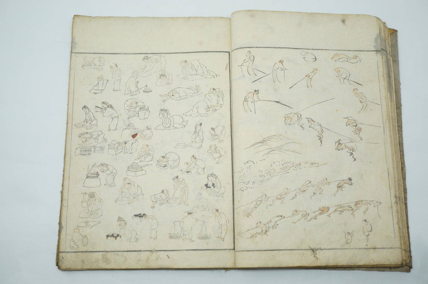 Antique Japanese Booklet -Abbreviated Drawing Styles- by Kuwagata Keisai Edo Original 1127E2