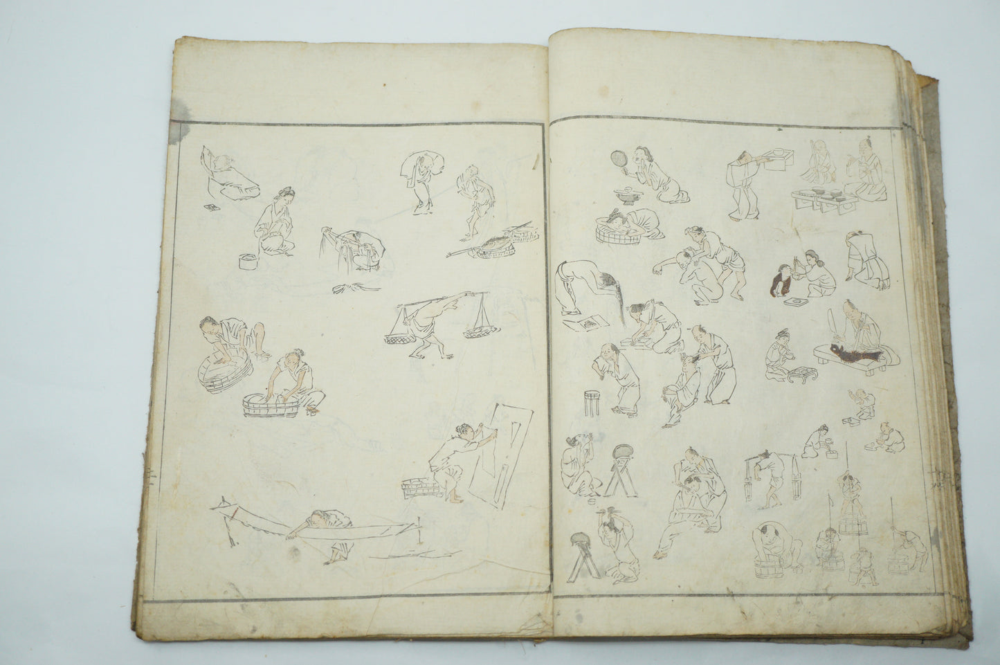 Antique Japanese Booklet -Abbreviated Drawing Styles- by Kuwagata Keisai Edo Original 1127E2