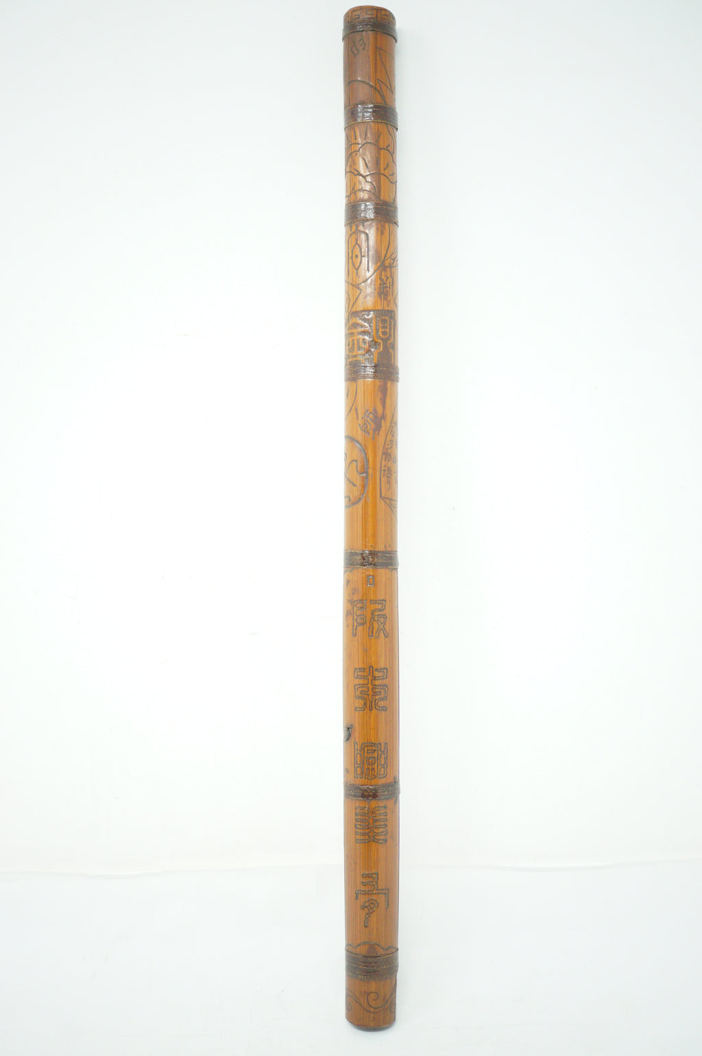 Antique Japanese Shinobue Bamboo Flute - Hand-Carved Traditional Transverse Flute 0422G2