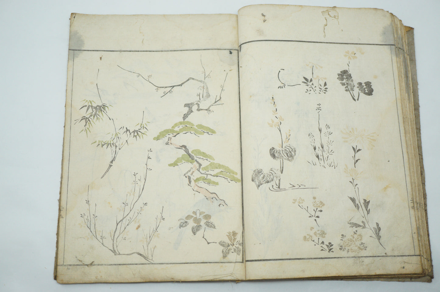 Antique Japanese Booklet -Abbreviated Drawing Styles- by Kuwagata Keisai Edo Original 1127E2