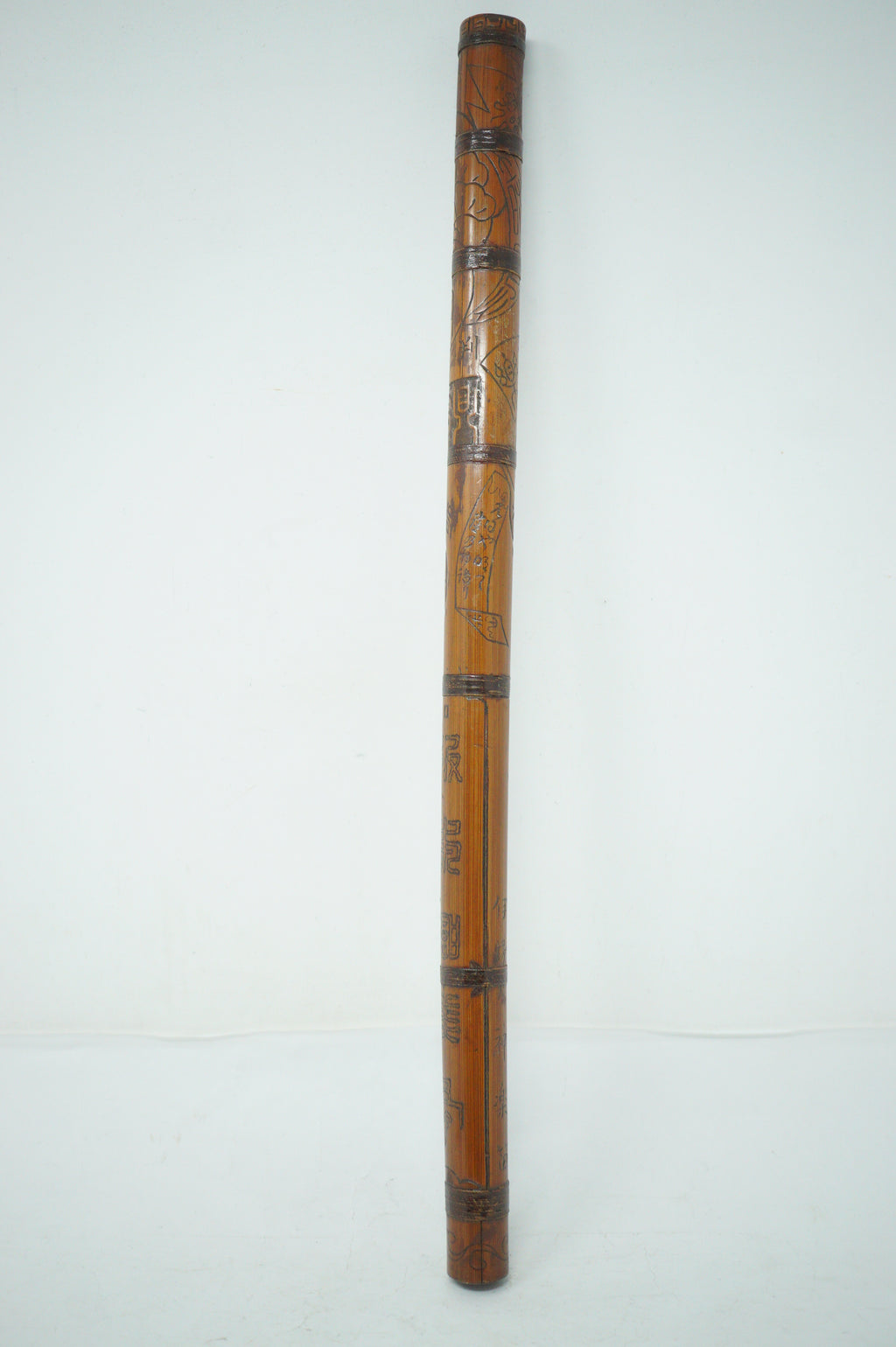 Antique Japanese Shinobue Bamboo Flute - Hand-Carved Traditional Transverse Flute 0422G2