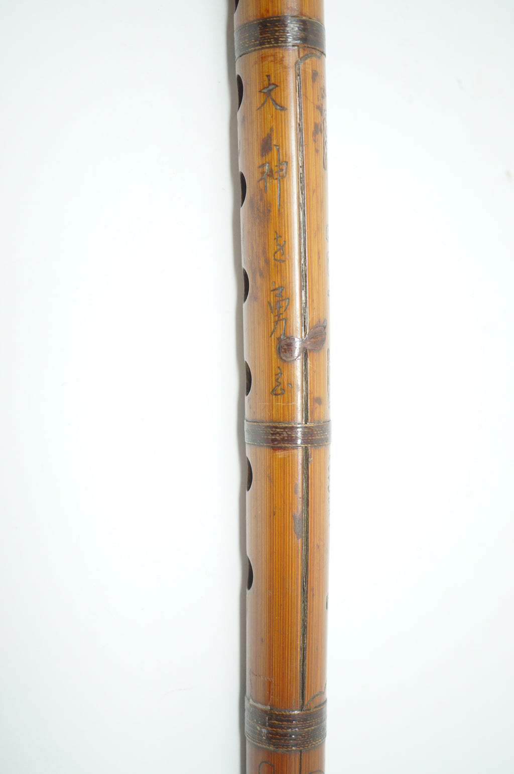 Antique Japanese Shinobue Bamboo Flute - Hand-Carved Traditional Transverse Flute 0422G2