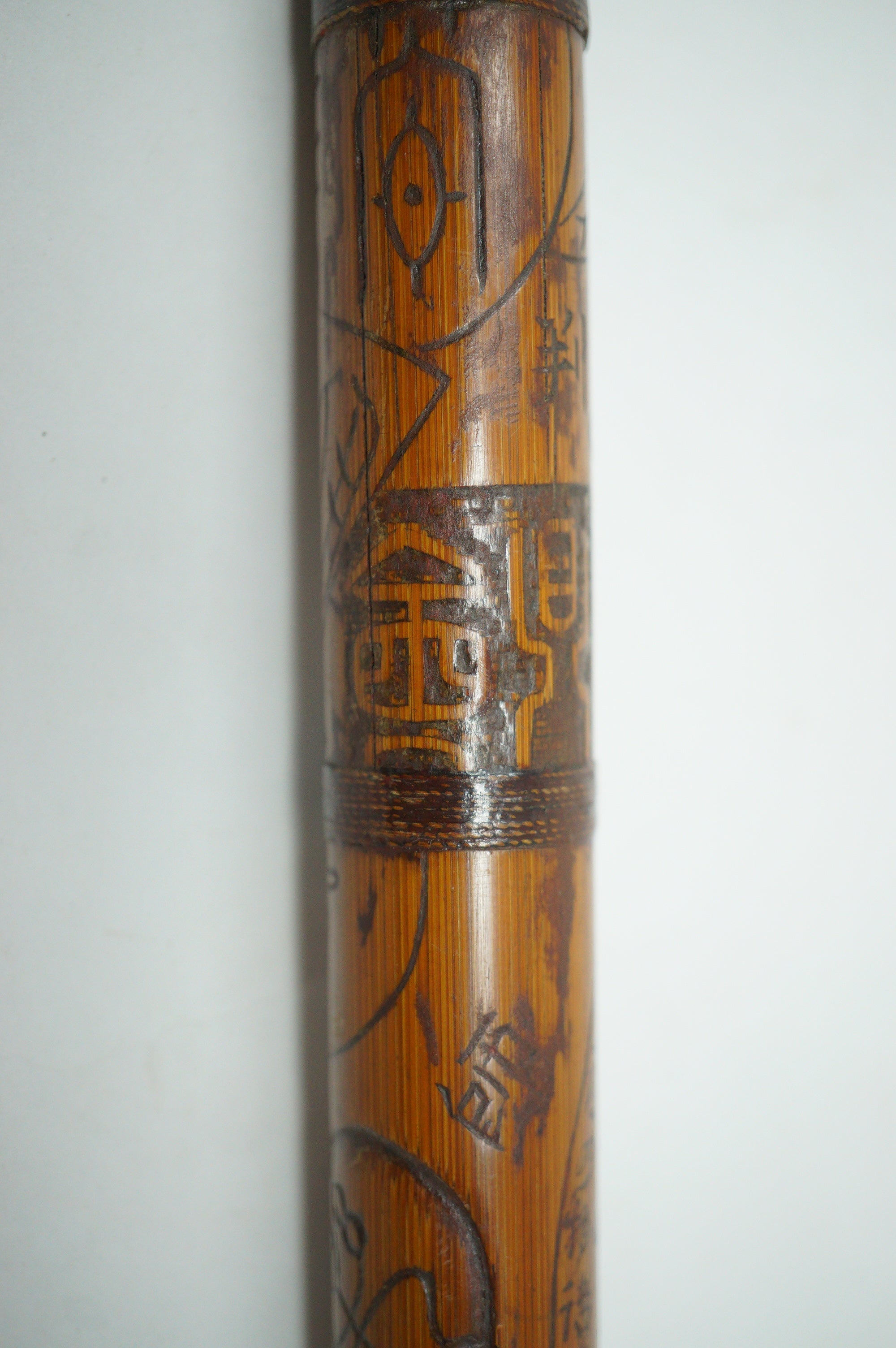 Antique Japanese Shinobue Bamboo Flute - Hand-Carved Traditional Transverse Flute 0422G2