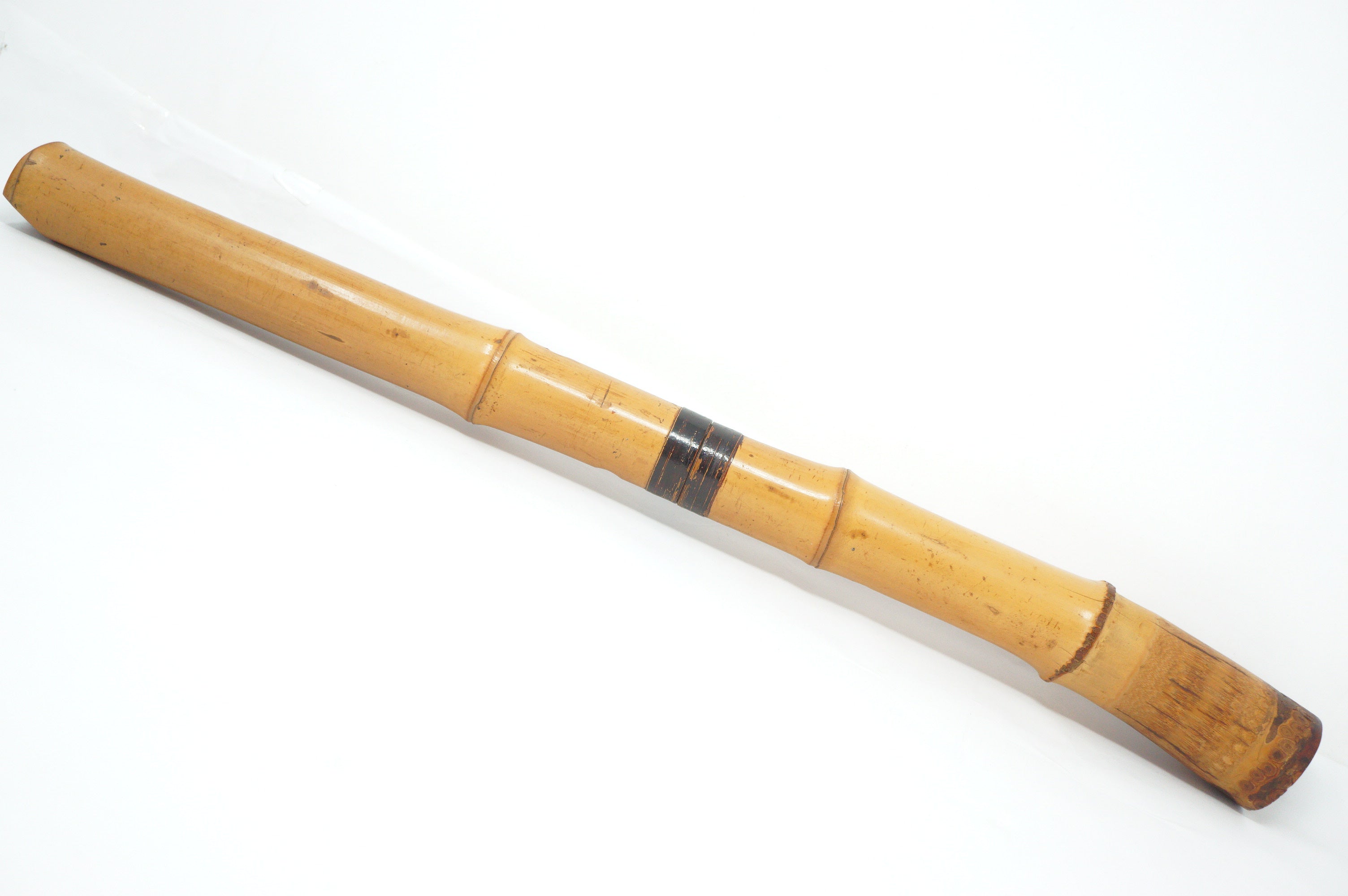 Japanese Shakuhachi Bamboo Flute in Original Bag Vintage Instrument from Japan 1208D2
