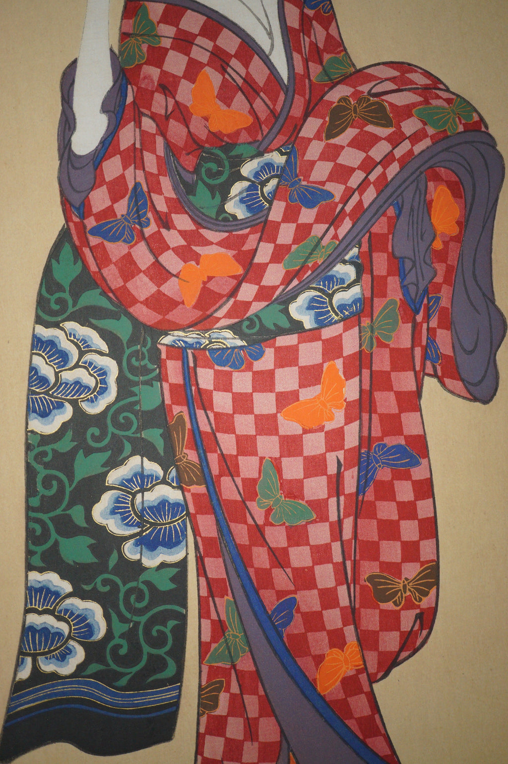 High Quality Binjinga Woodblockprint by Kitagawa Utamaro Vintage Recarved Edition 0622D2