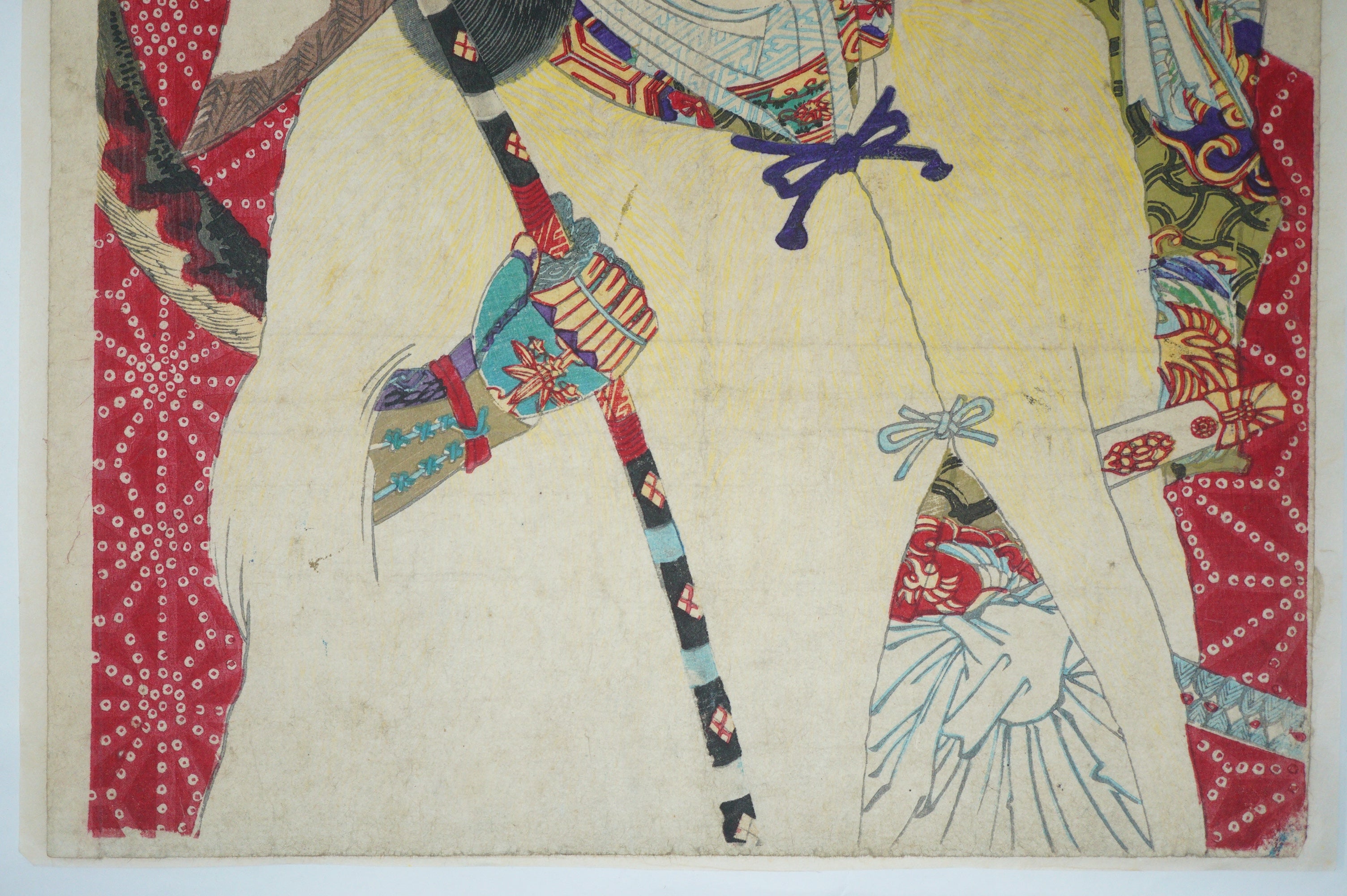 Japanischer Holzschnitt 1880 Original von Toyohara Kunichika Ukyo-e aus Japan 0717E30