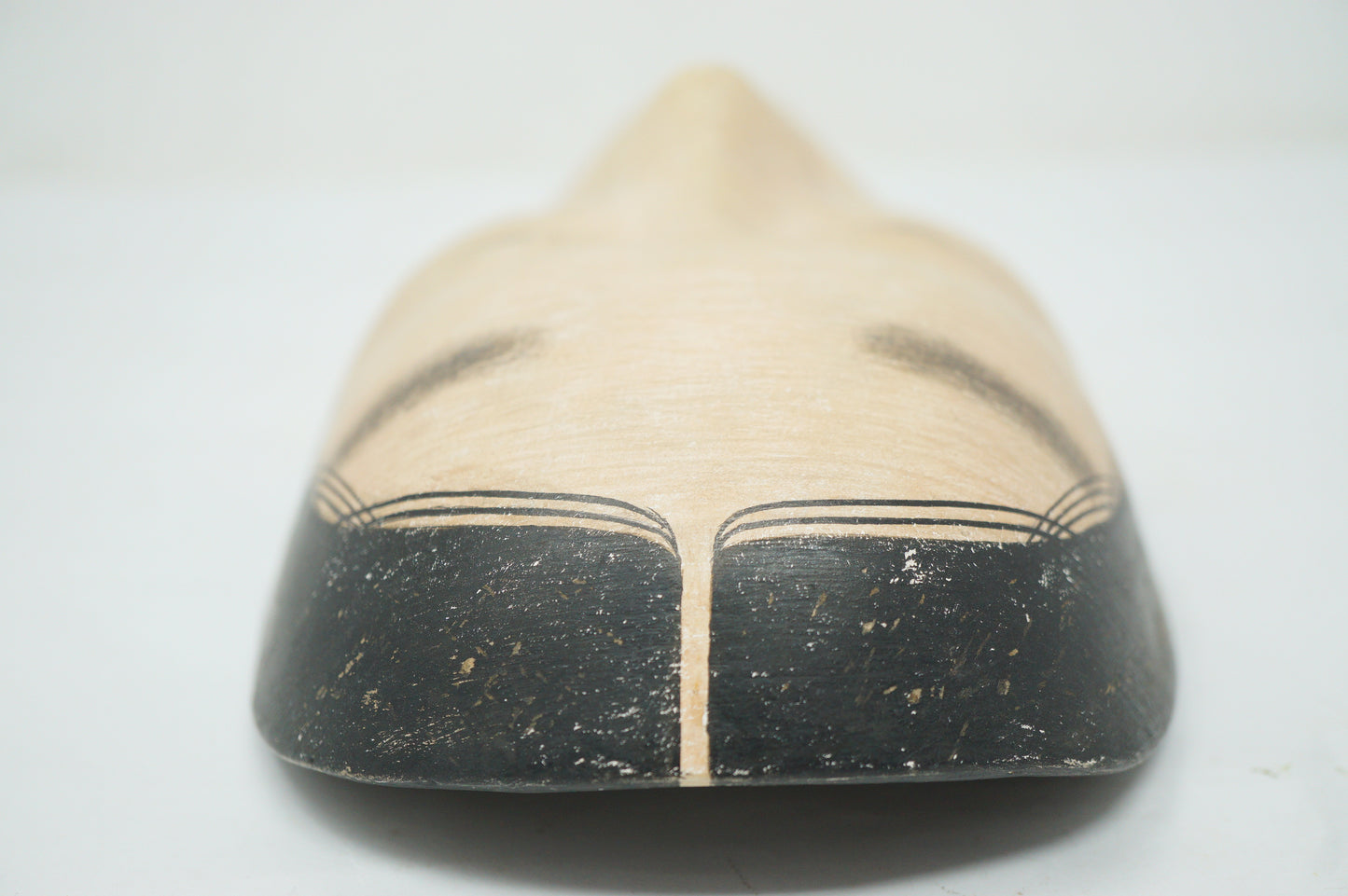 Japanese Fukai Woman's Noh Theater Wooden Mask in Silk Bag Original from Japan 0425F33