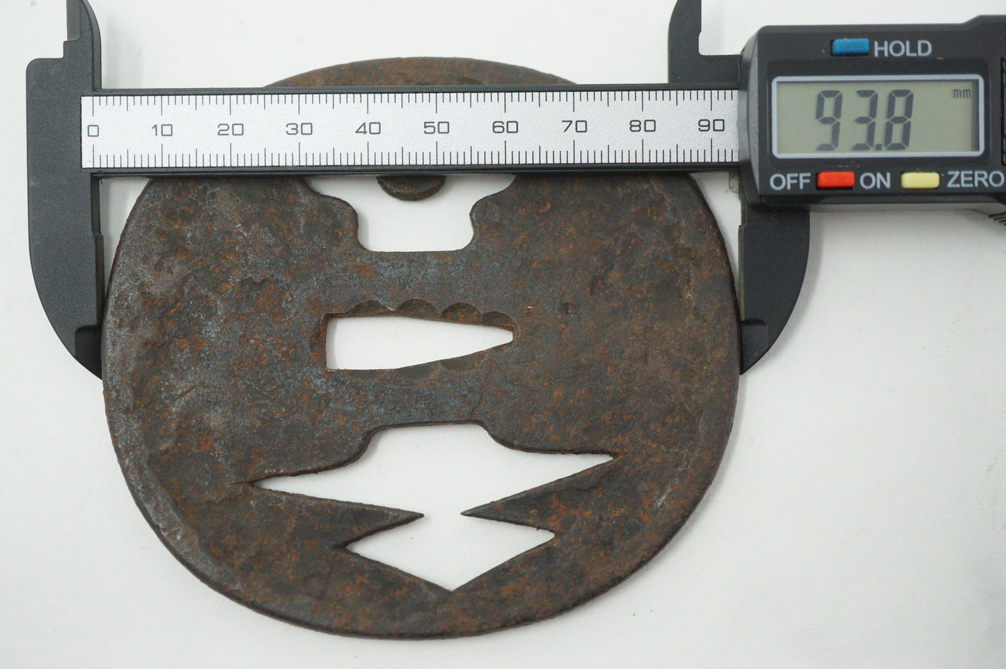 Japanese Katana Sword Guard Edo Original 163g Iron Tsuba from Japan 0106F3