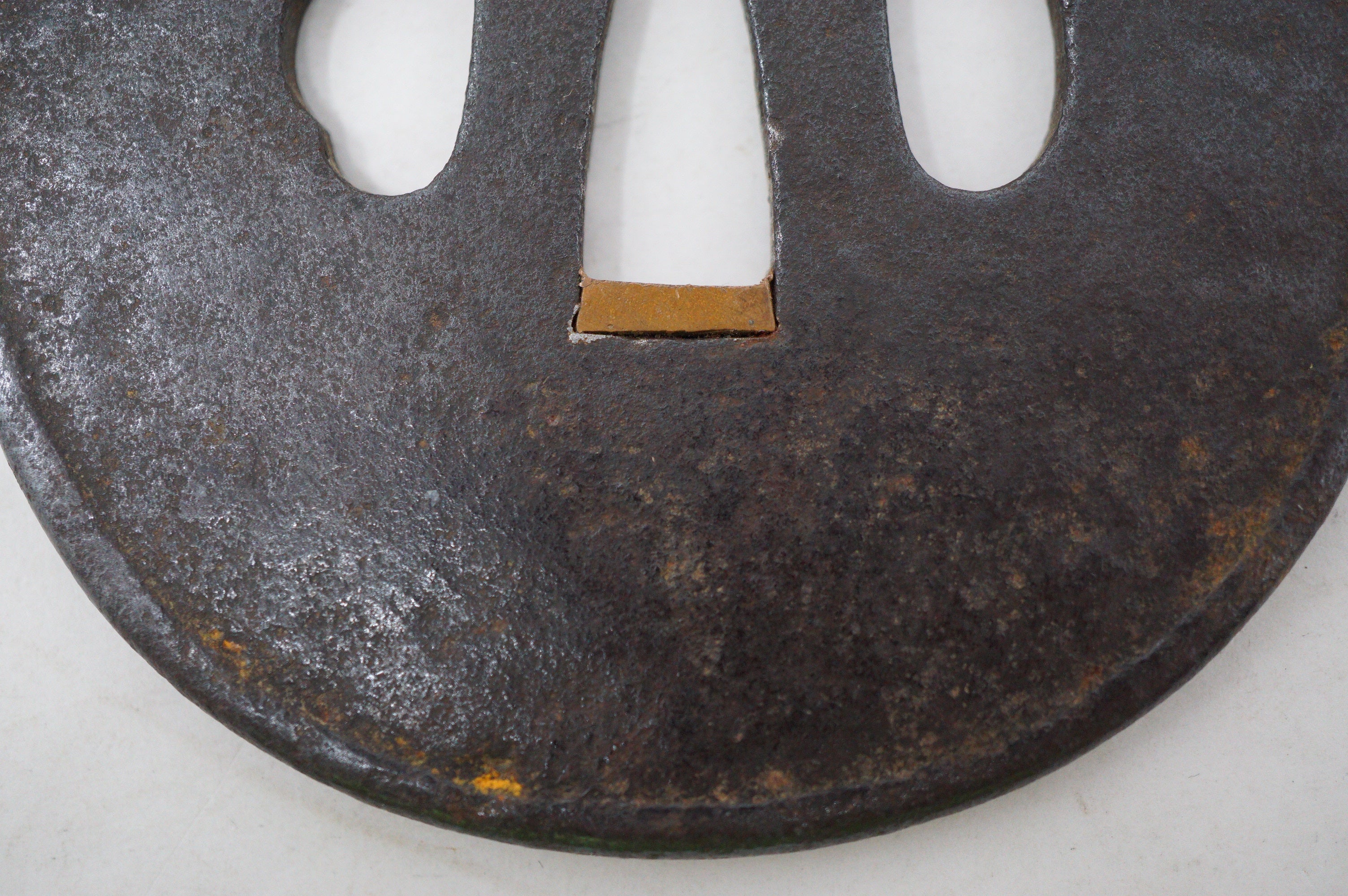 Japanese Tsuba Katana Sword Guard Edo Original Iron Tsuba in Box from Japan 0530E3
