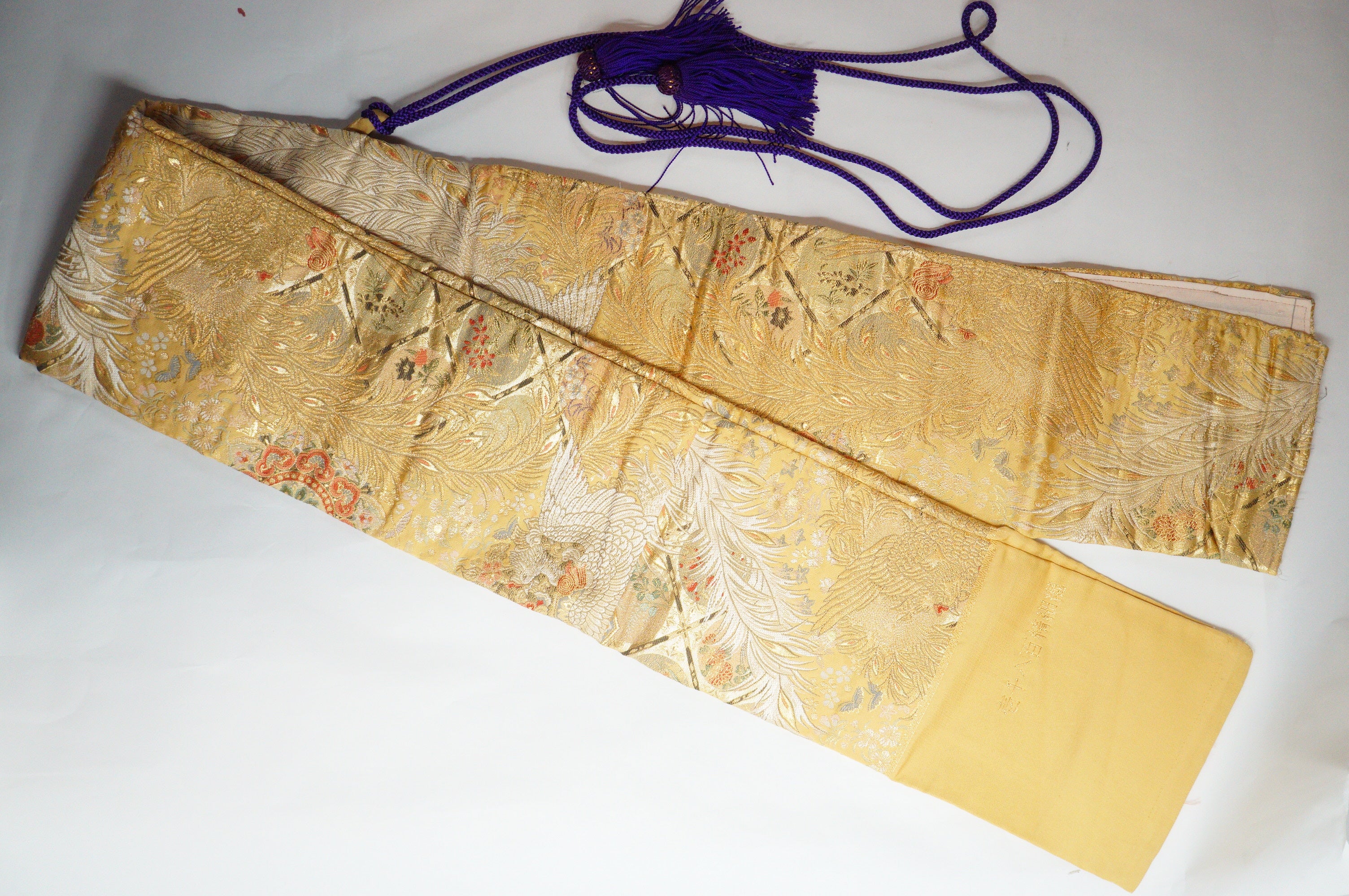 Japanese Vintage Weapon Bag made of Kimono Fabric from Japan 0110E3