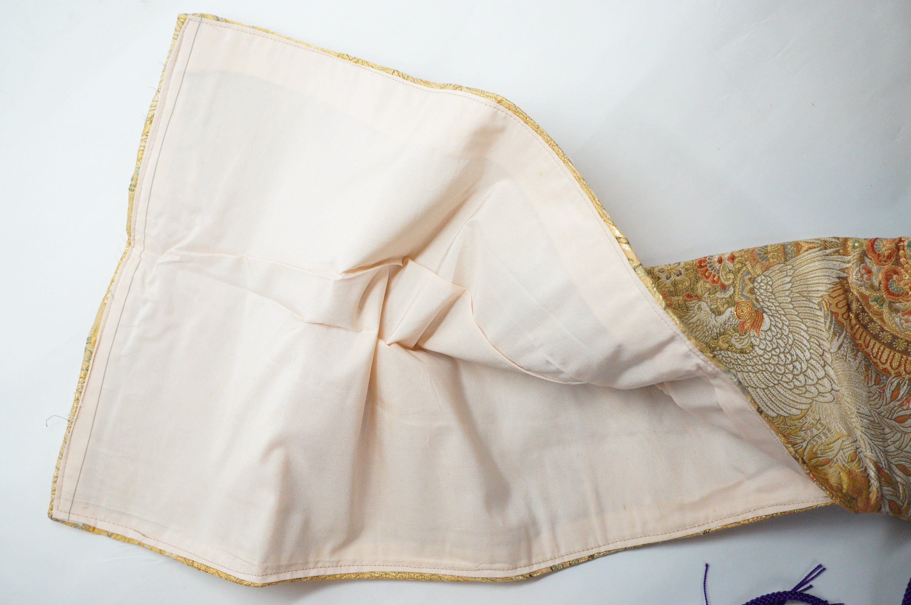 Japanese Vintage Weapon Bag made of Kimono Fabric from Japan 0110E3