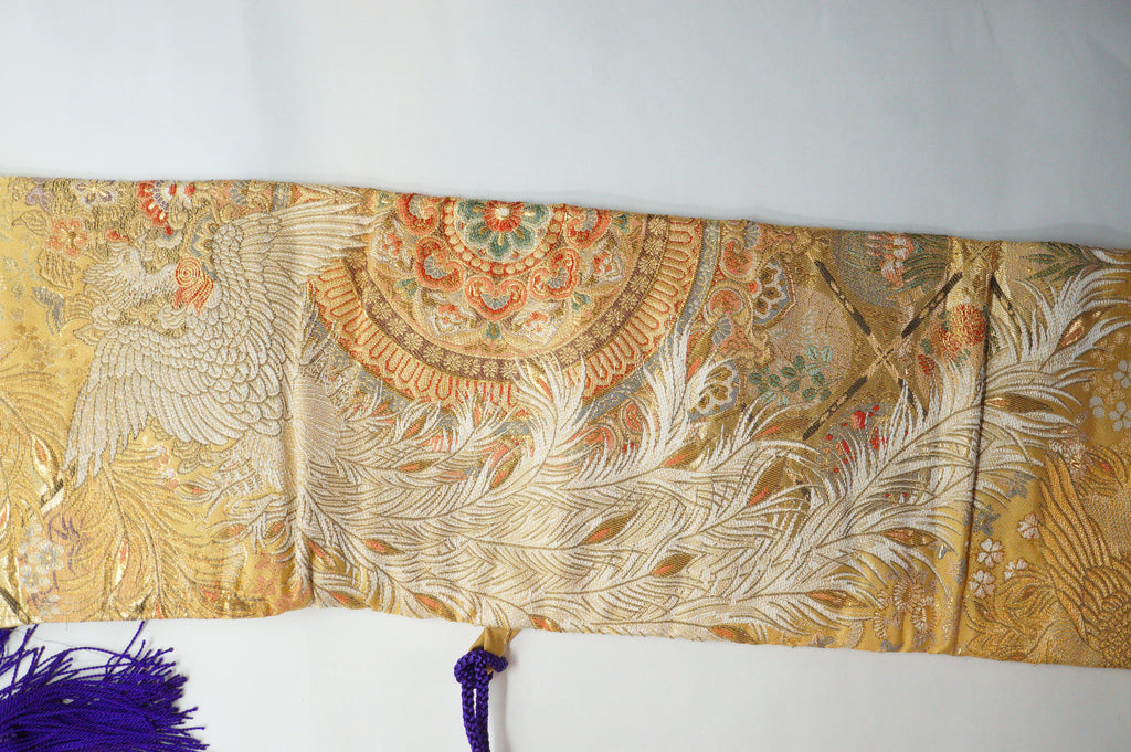 Japanese Vintage Weapon Bag made of Kimono Fabric from Japan 0110E3