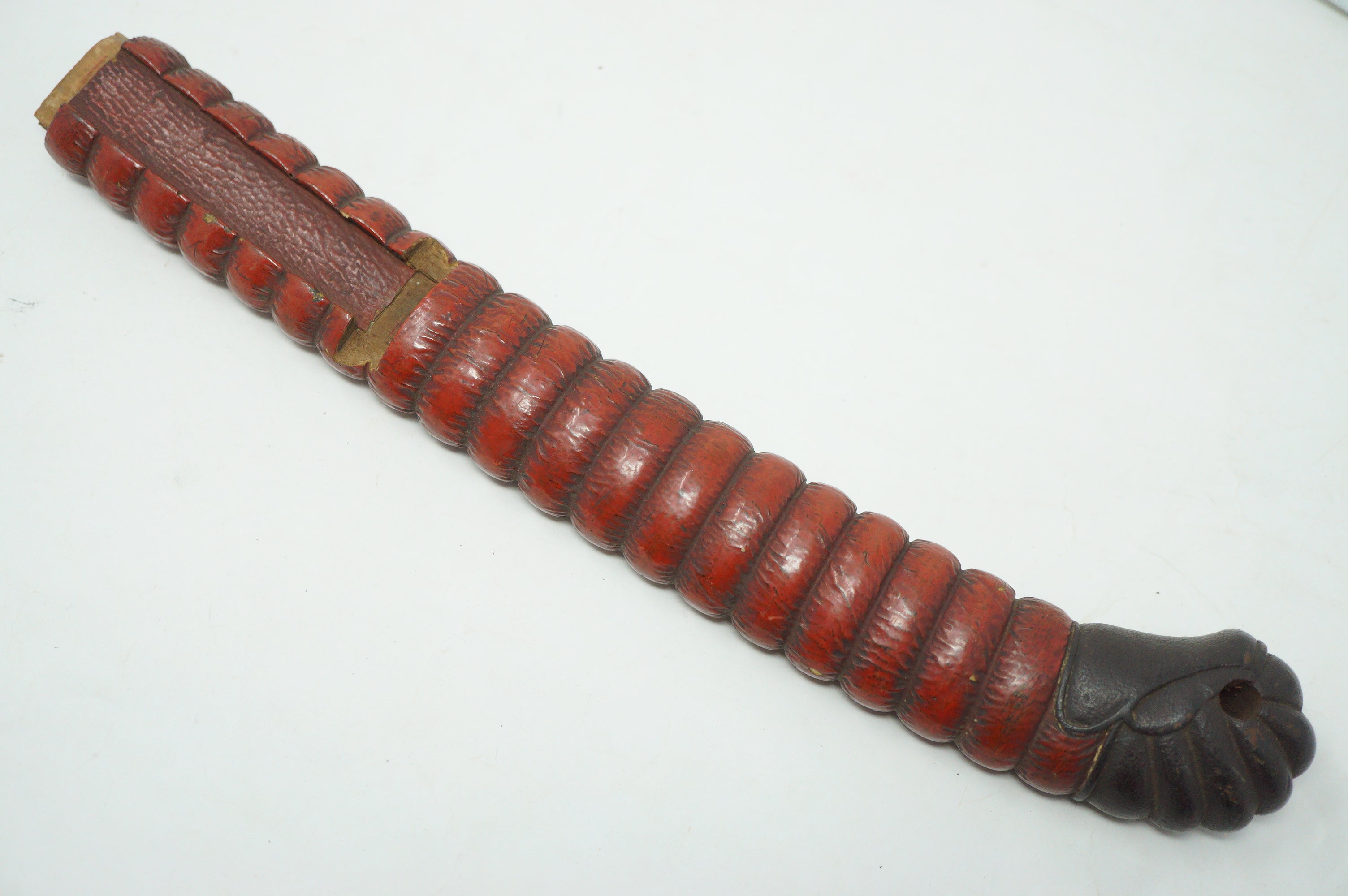 Japanische antike Dolchscheide Saya Antikholz Original aus Japan 0212F3