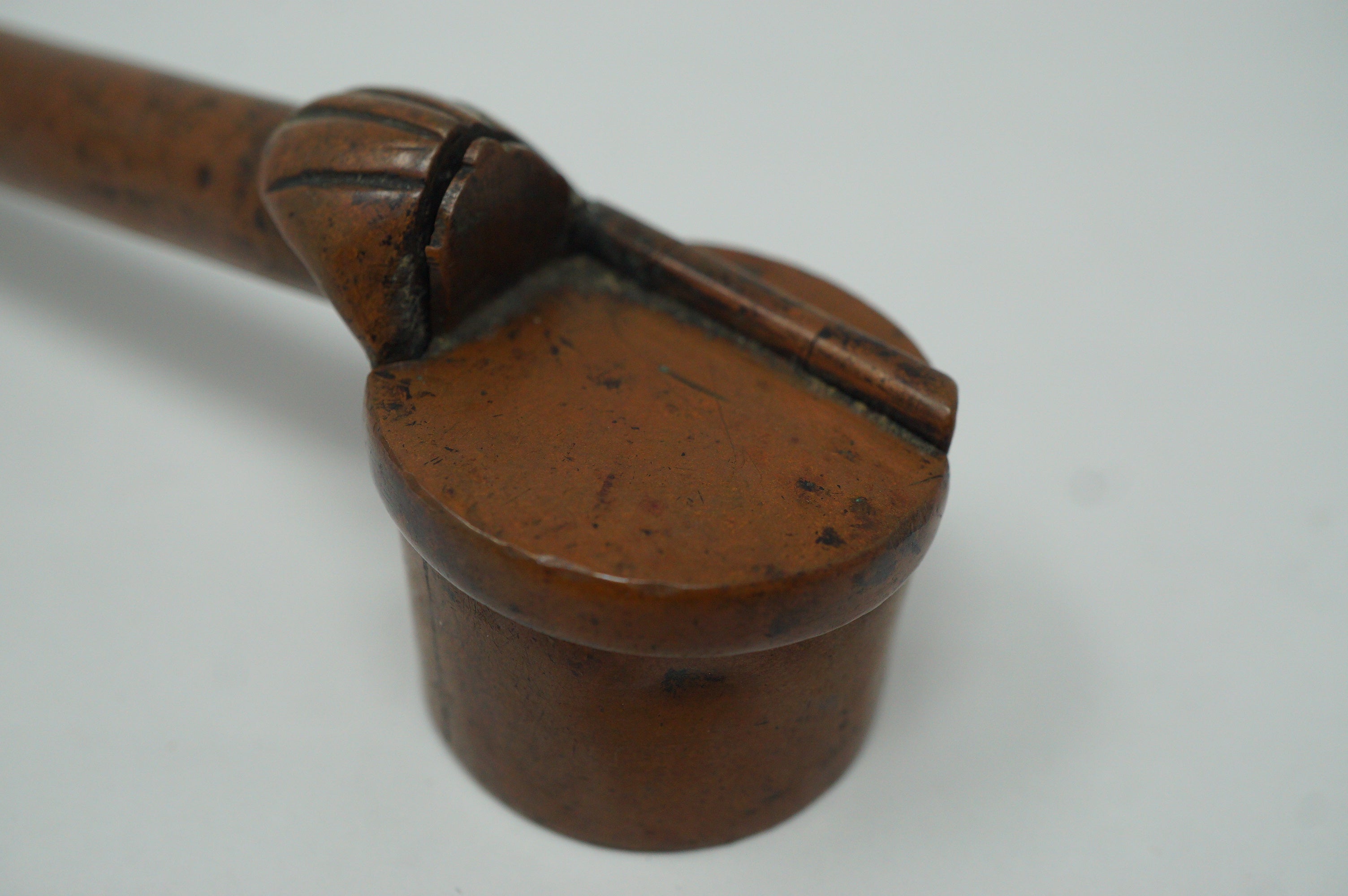 Japanese Portable Calligraphy Ink Container Antique Yatate made of Copper 0930F3