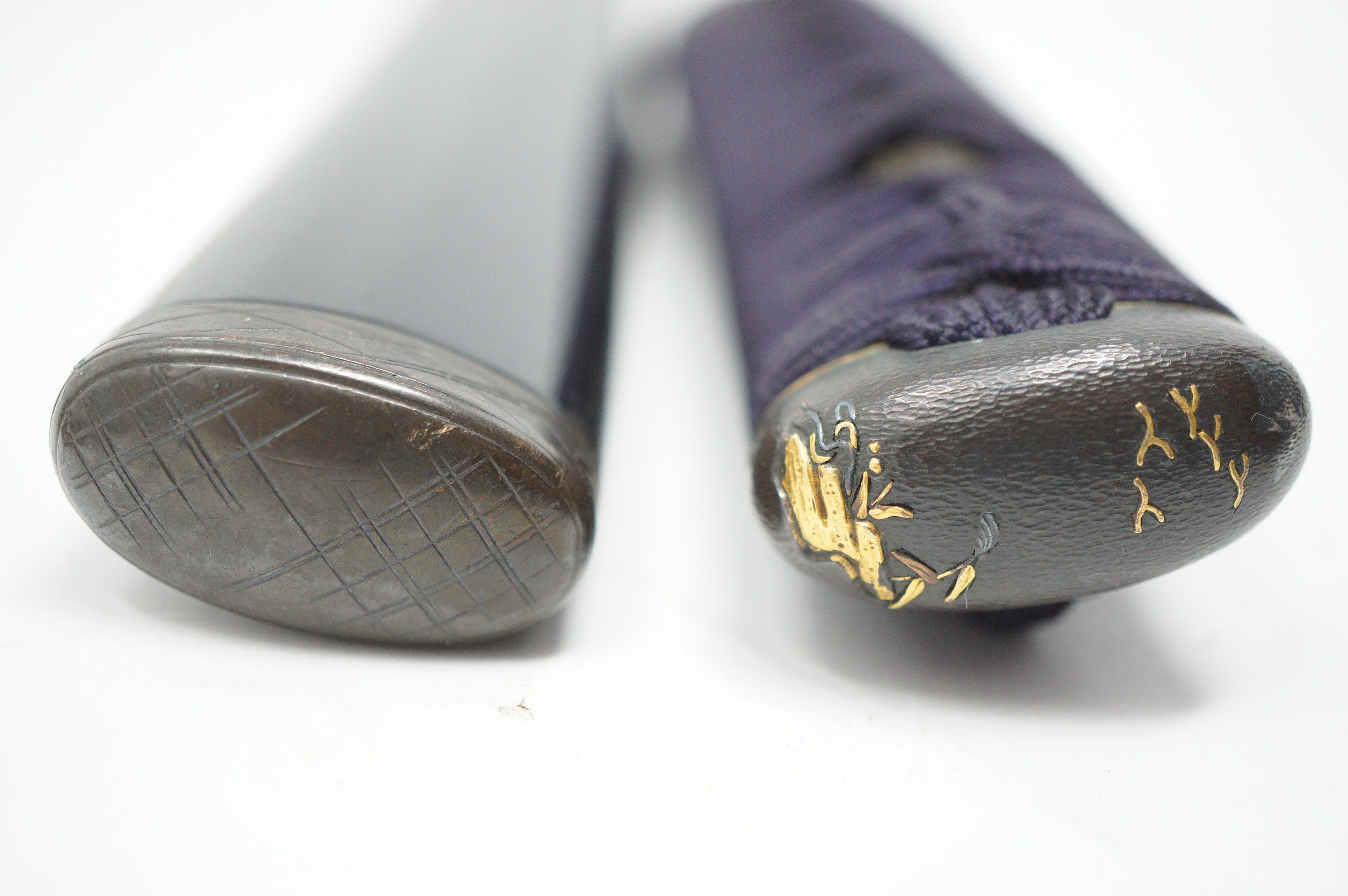 Japanese Edo Wakizashi Sword with wooden Blade & Gold Lacquered Elements 0921D3