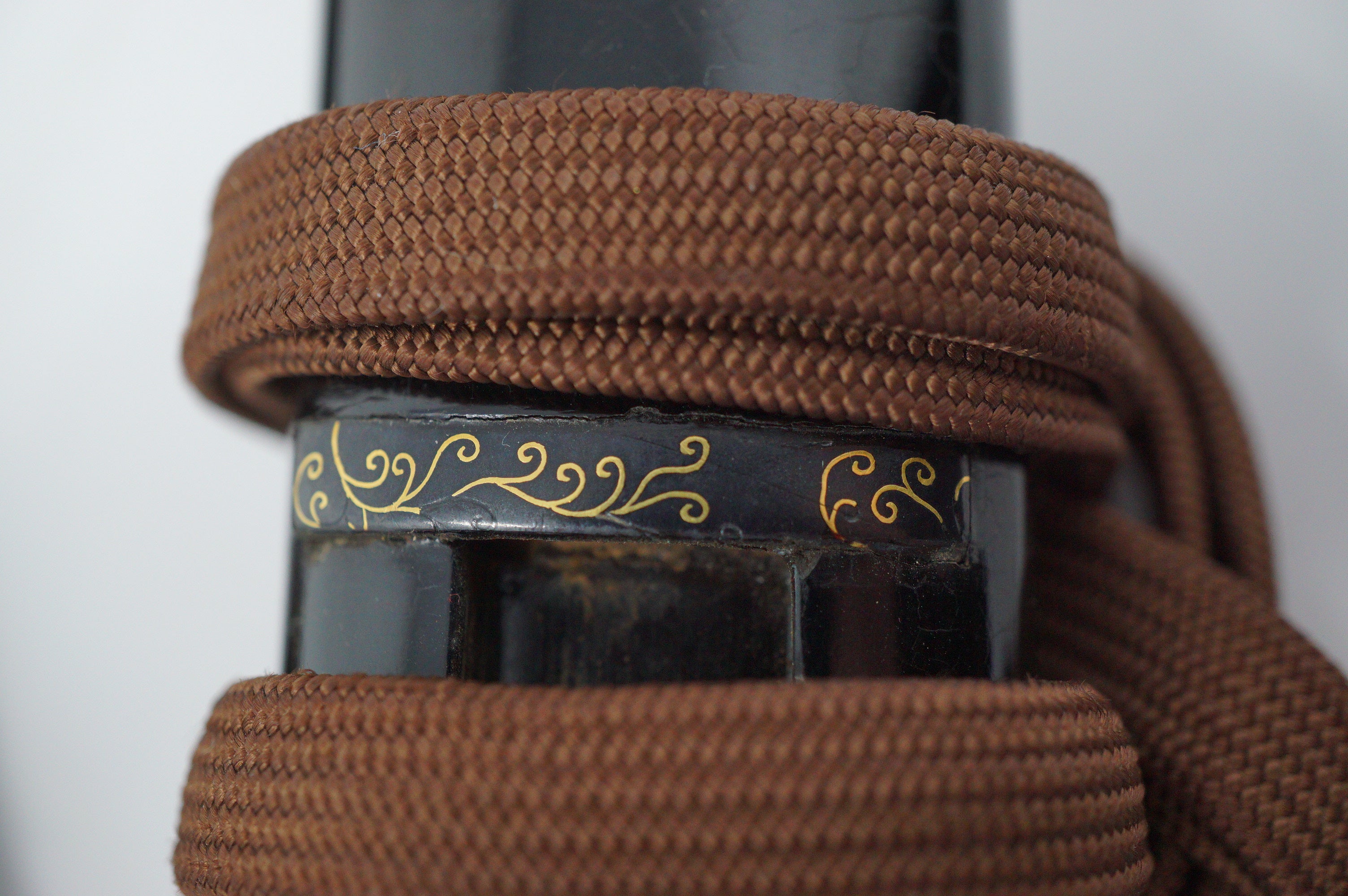 Japanese Edo Wakizashi Sword with wooden Blade & Gold Lacquered Elements 0921D3