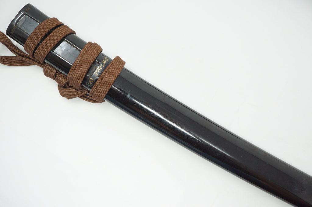 Japanese Edo Wakizashi Sword with wooden Blade & Gold Lacquered Elements 0921D3