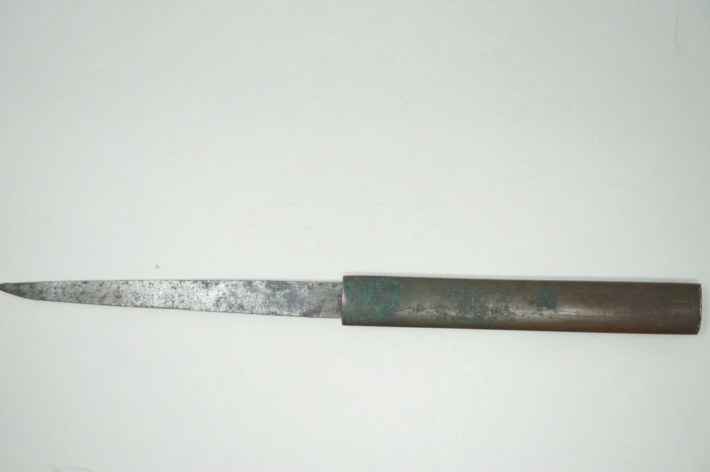 Japanese Kozuka Knife Signed Iron Blade & Horse Design Handle Antique from Japan 1226F3