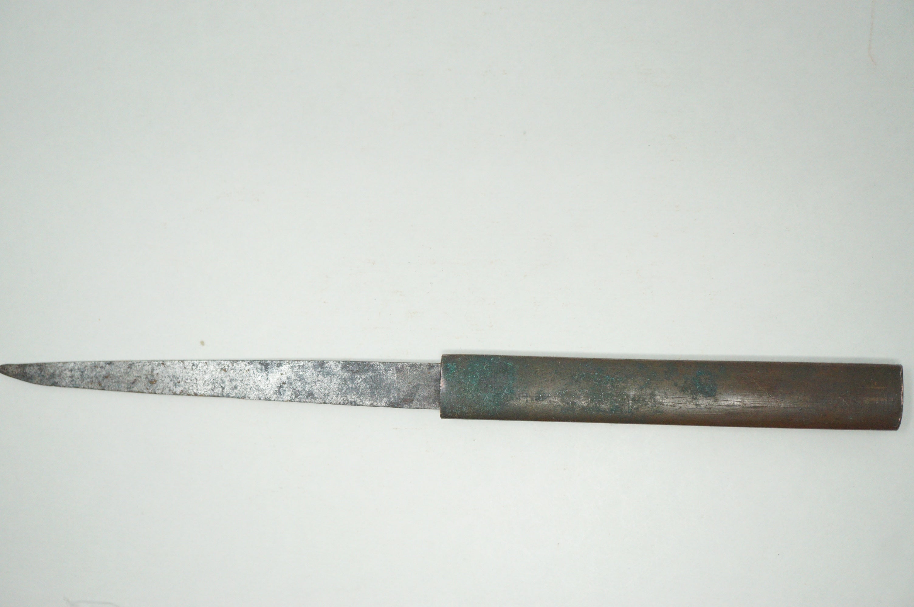 Japanese Kozuka Knife Signed Iron Blade & Horse Design Handle Antique from Japan 1226F3