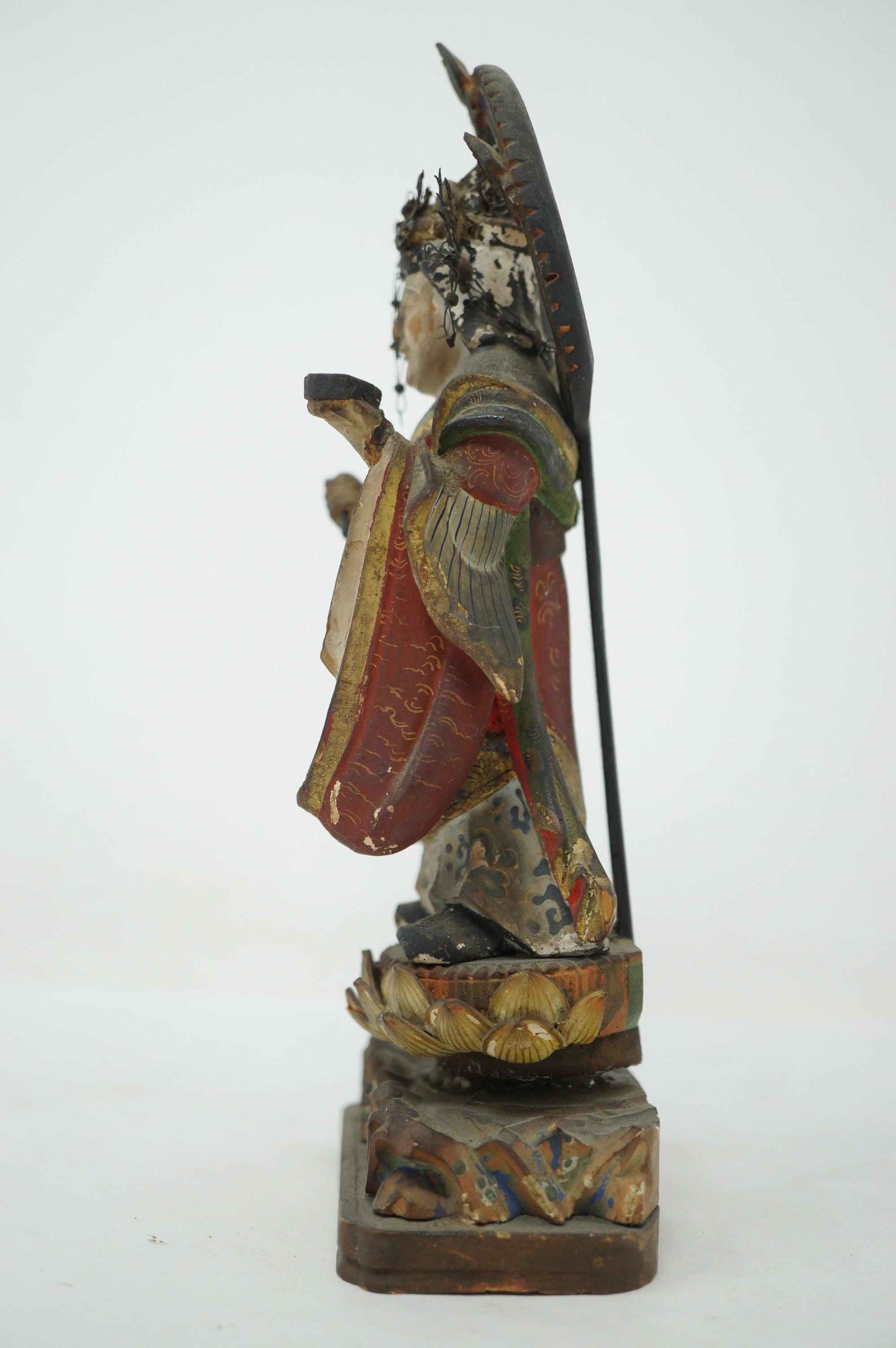 Japanische Bodhisattva-Figur aus Holz, Antik &amp; Original, Heiliger Buddha aus Japan 0322E3
