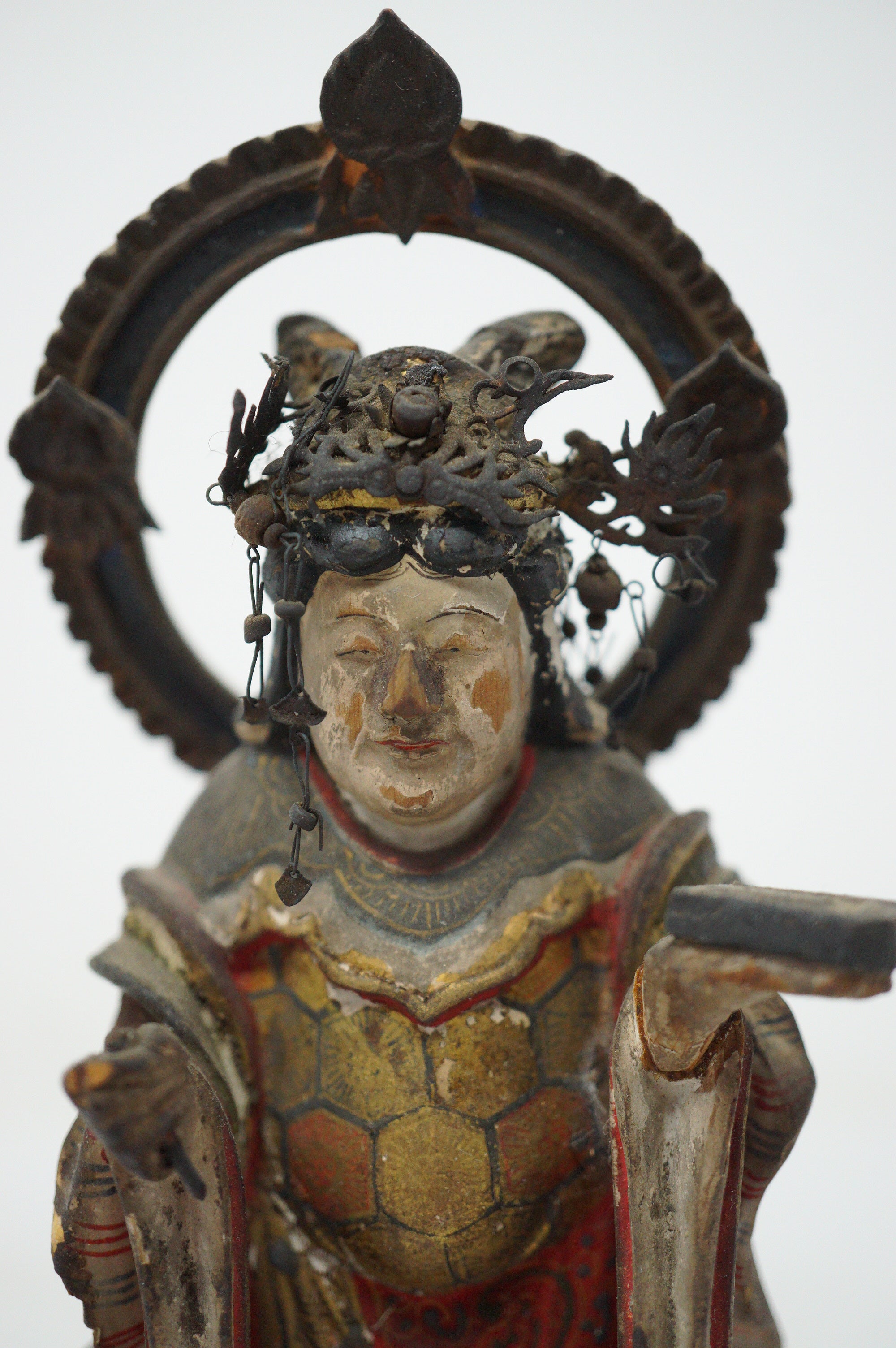 Japanische Bodhisattva-Figur aus Holz, Antik &amp; Original, Heiliger Buddha aus Japan 0322E3