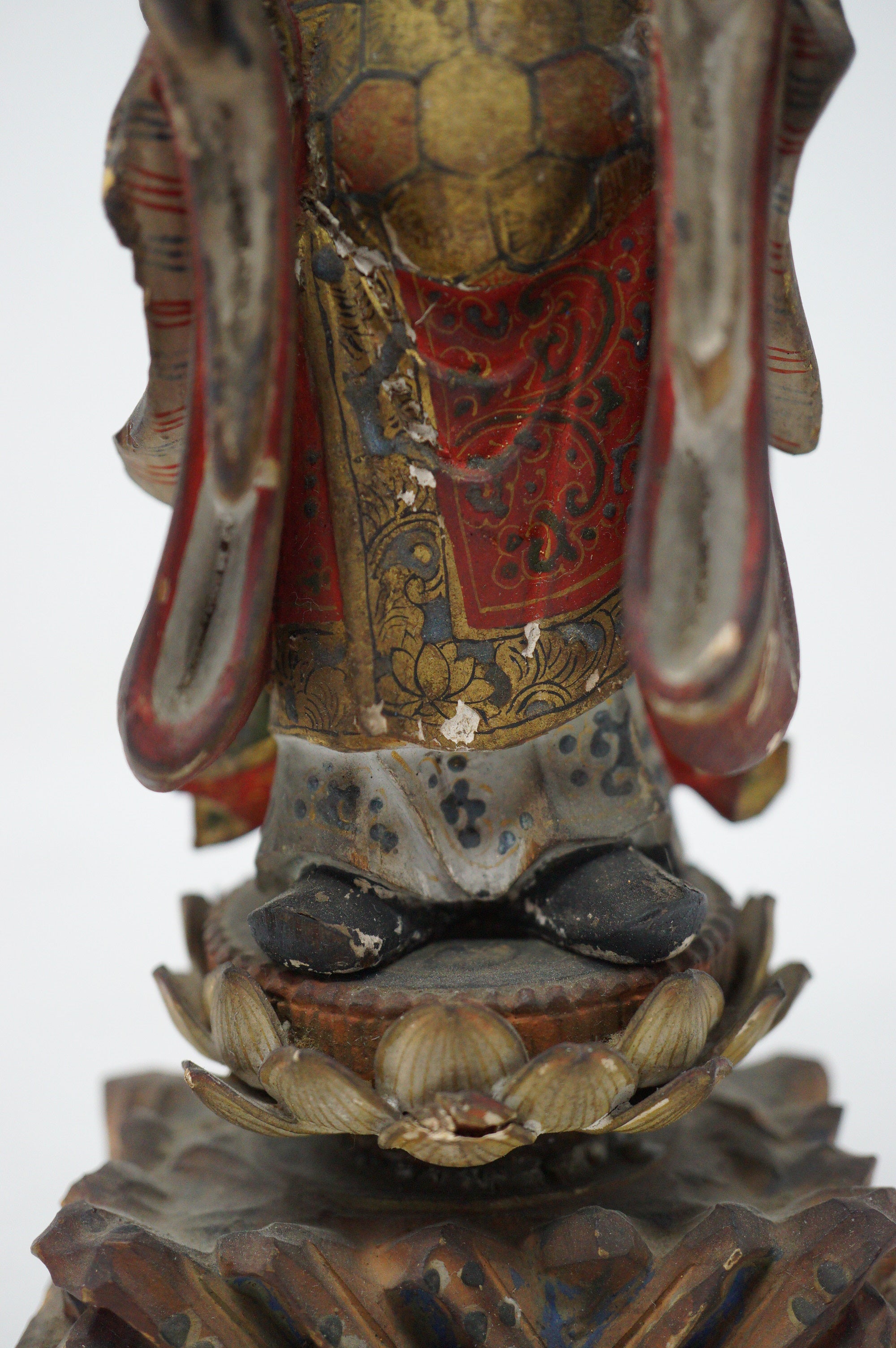 Japanische Bodhisattva-Figur aus Holz, Antik &amp; Original, Heiliger Buddha aus Japan 0322E3