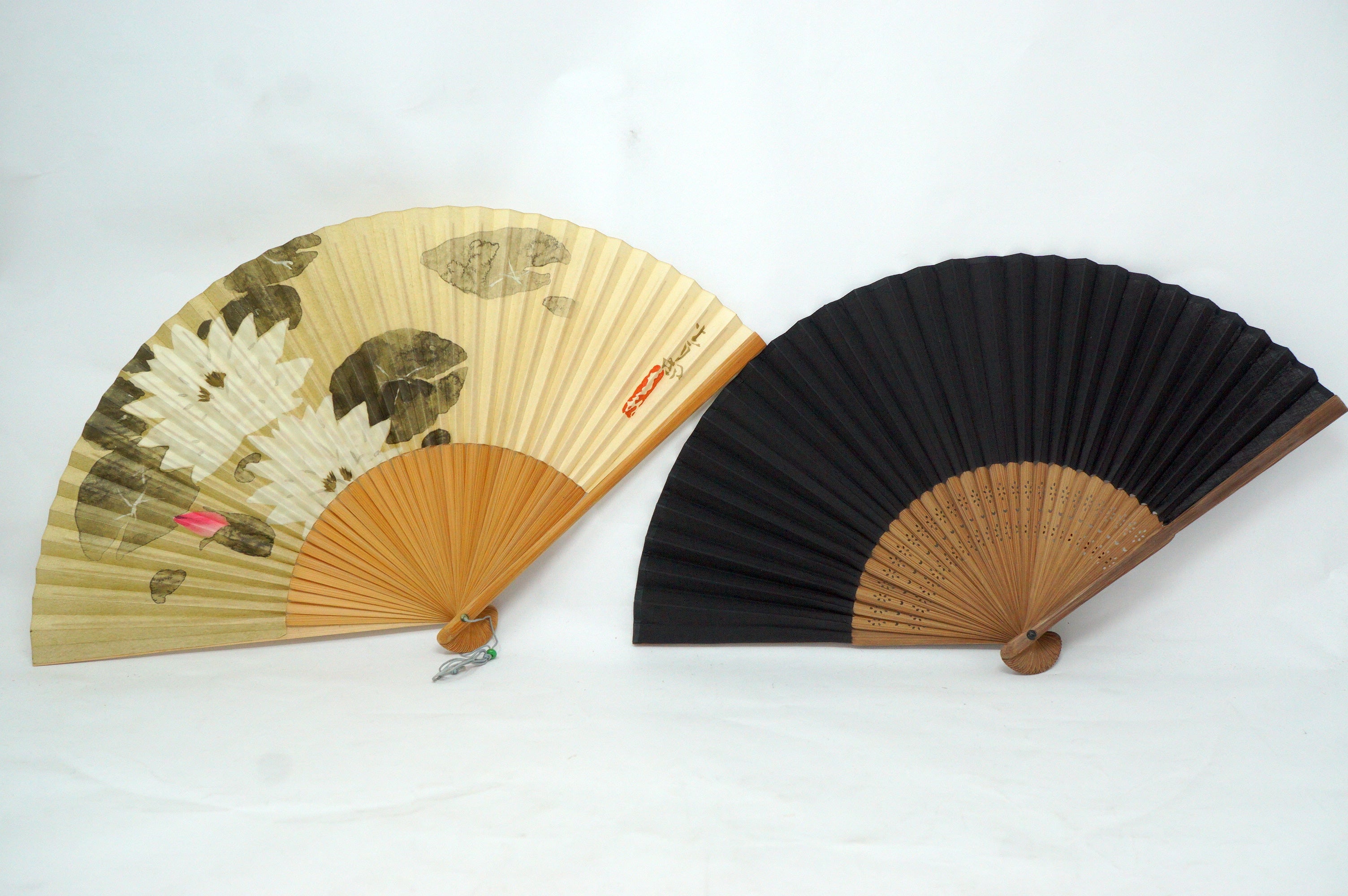 Japanische Sensu Faltfächer-Kollektion x10 Vintage Original 扇子 aus Japan 1127D3