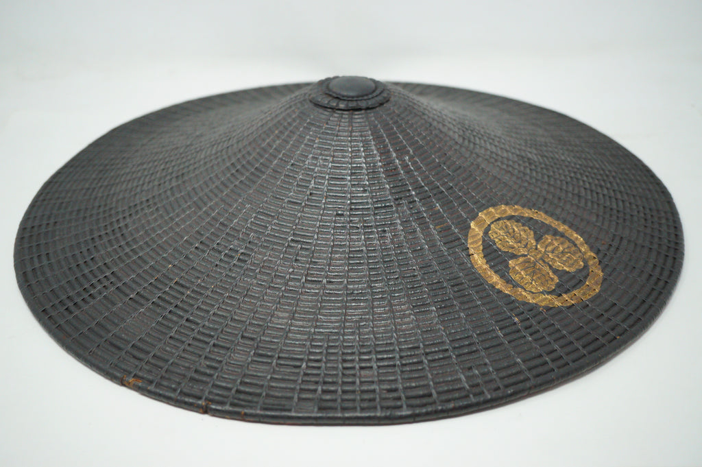 Edo Period Samurai Hat with Family Crest 0602D3